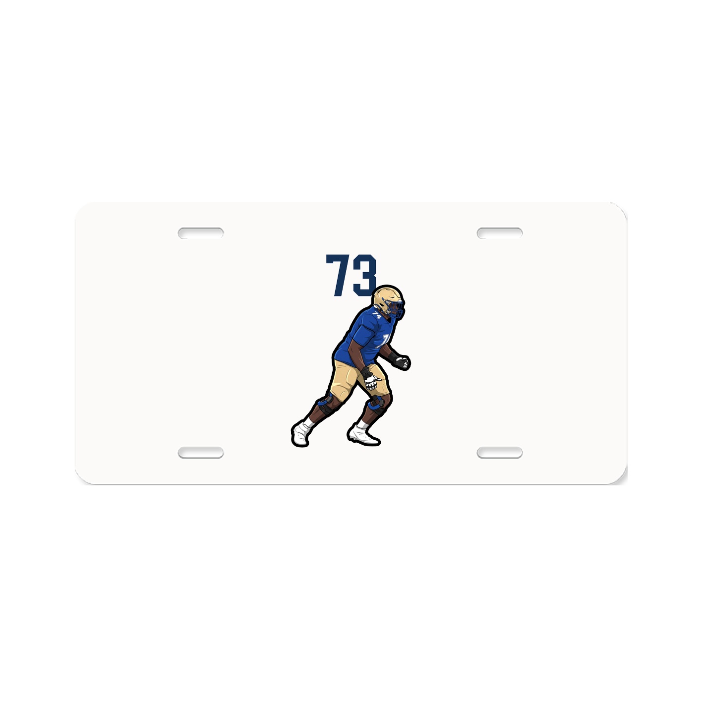 License Plate — Number Top in Classic