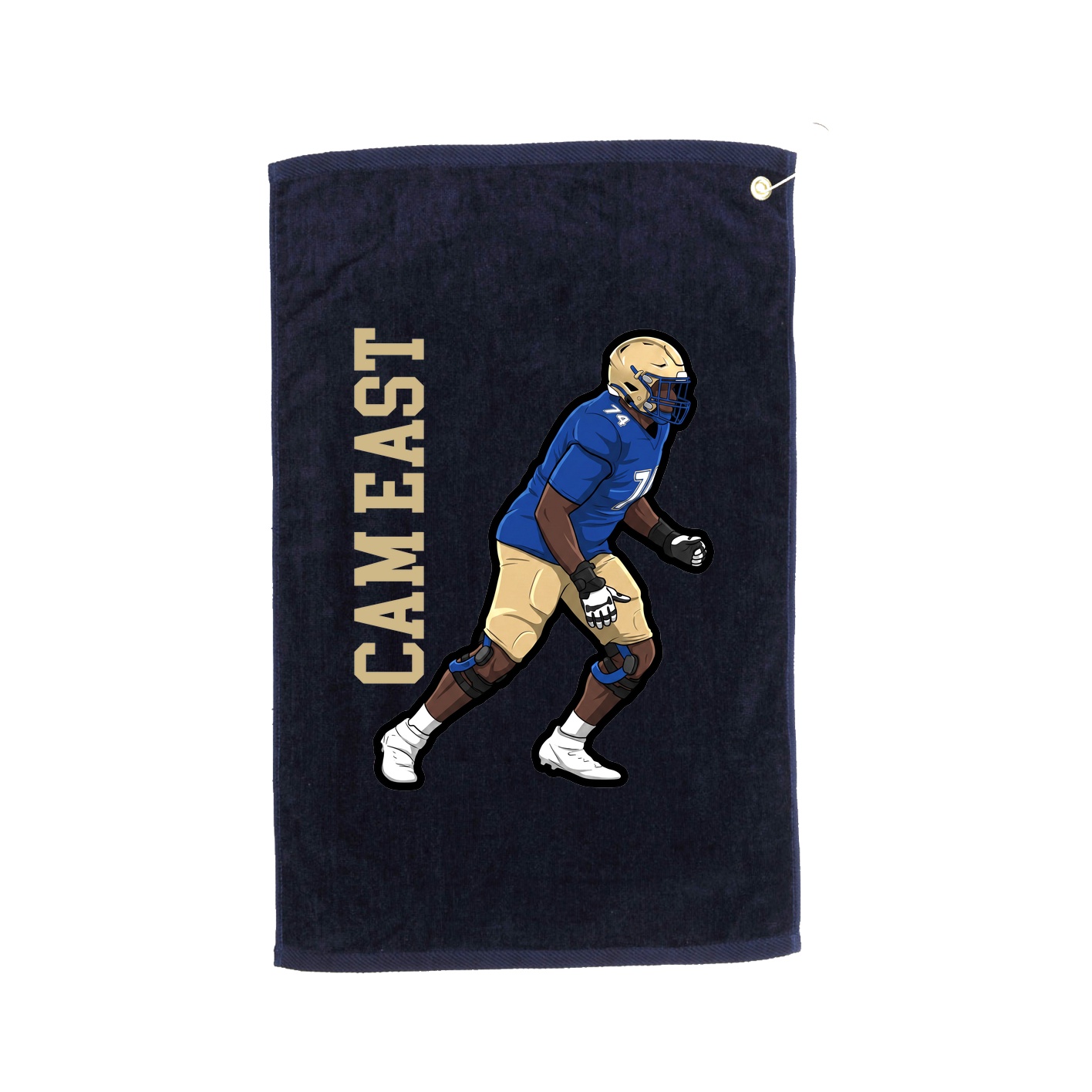 Golf Towel — Name Vertical in Navy