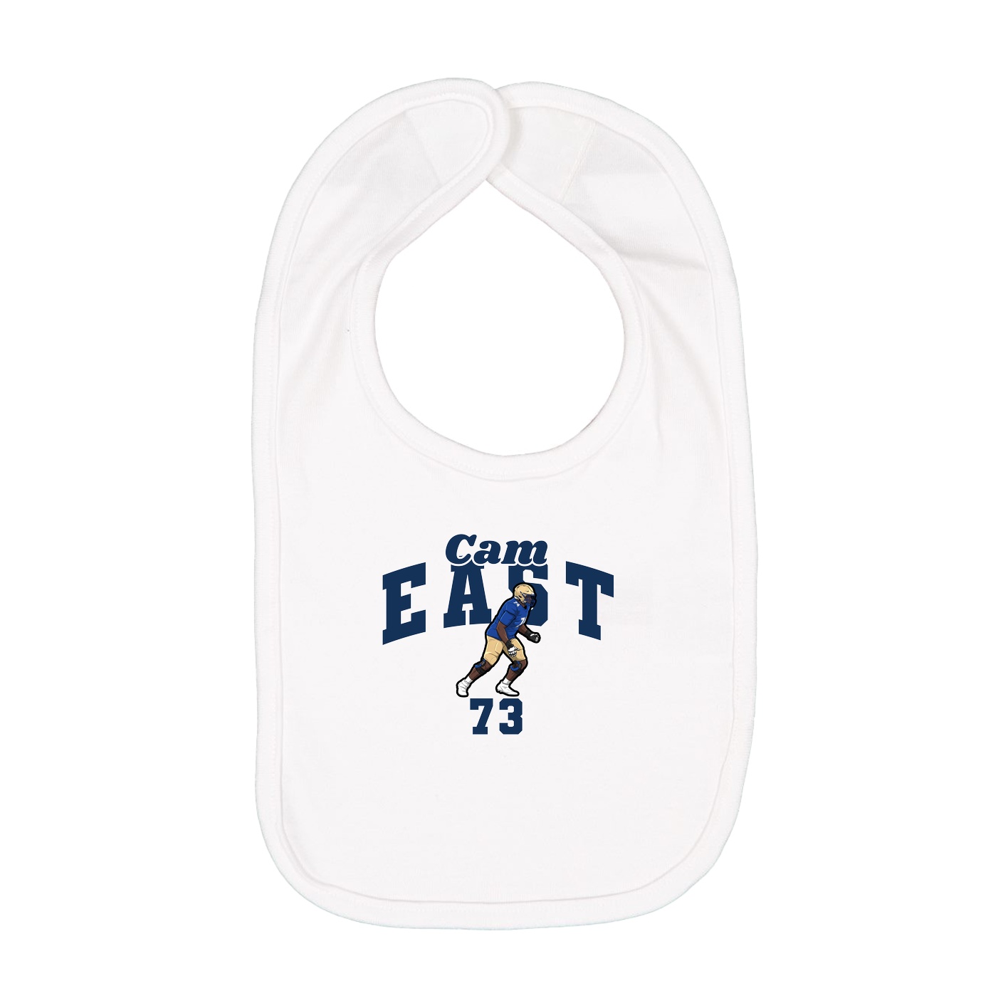 Infant Bib — Signature Arch in White