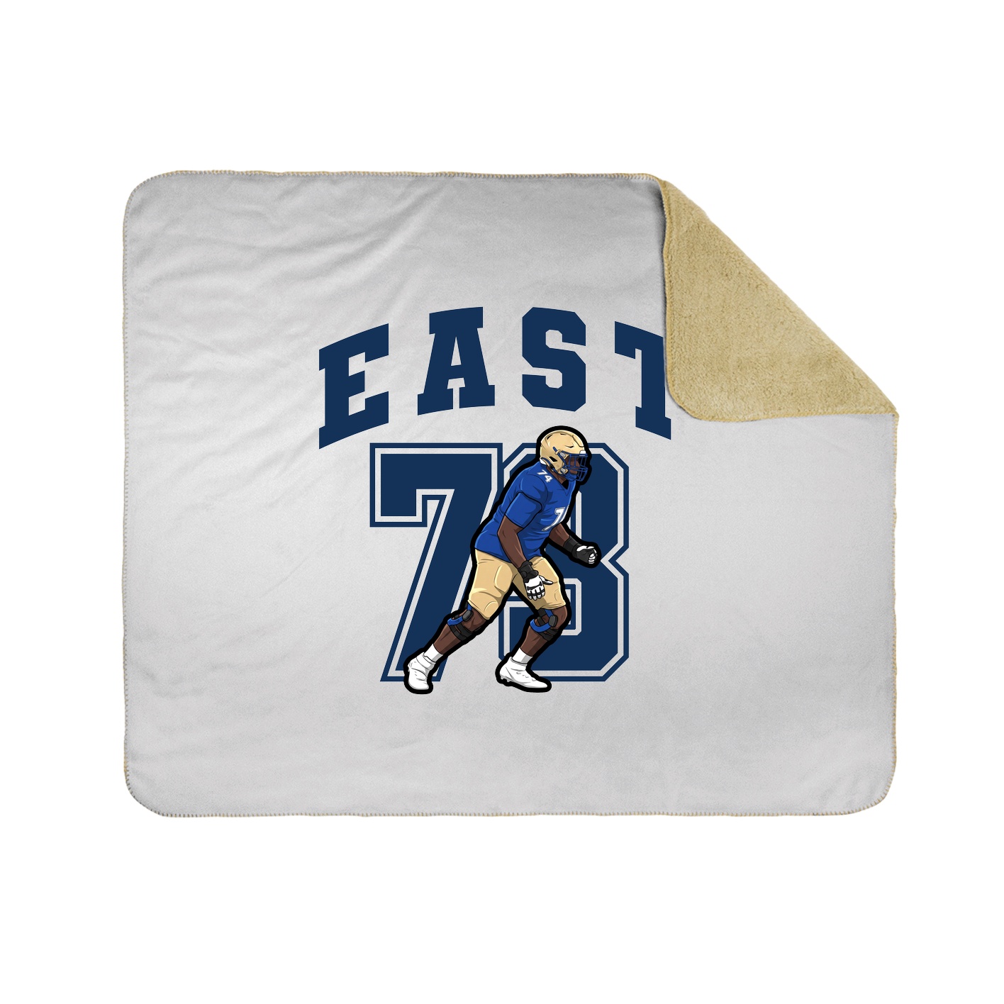 Throw Blanket — Number in White