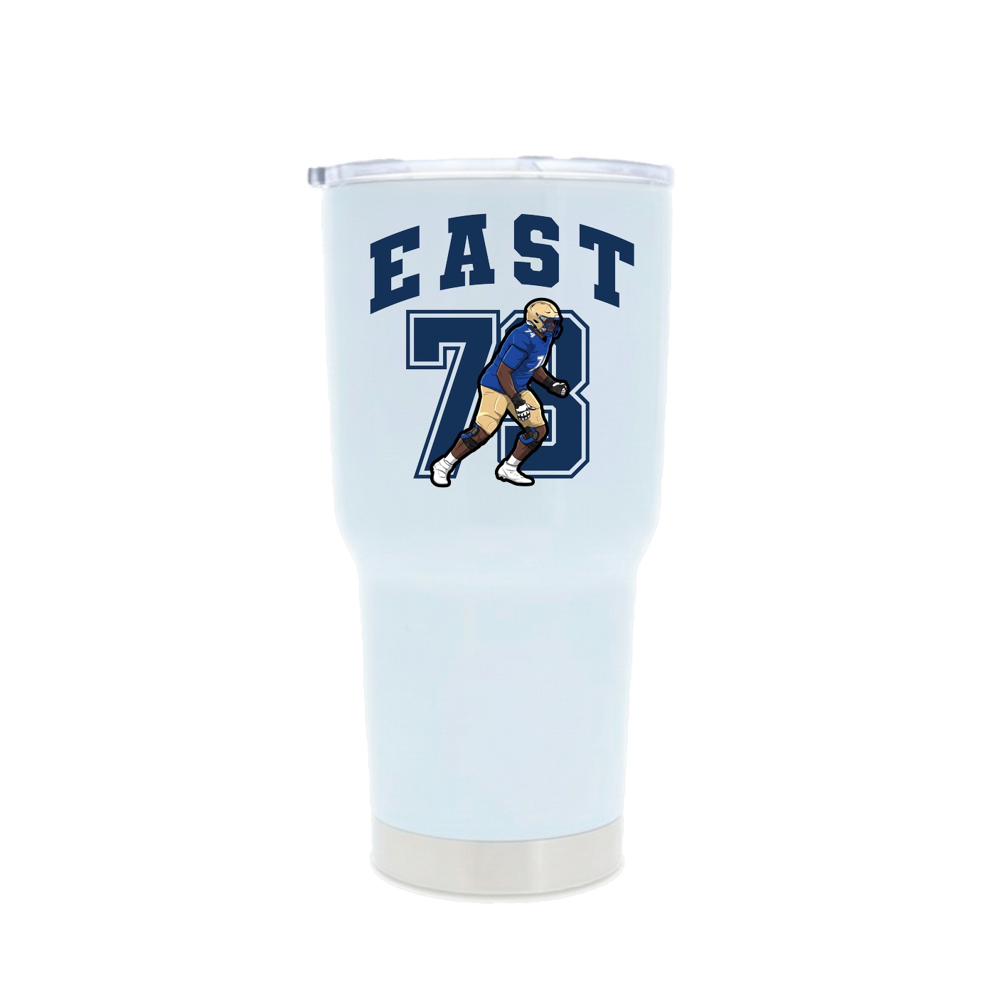 30oz Stainless Steel Tumbler — Number in White