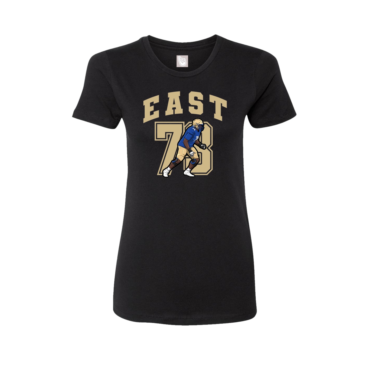 Fitted Women's Tee — Number in Black