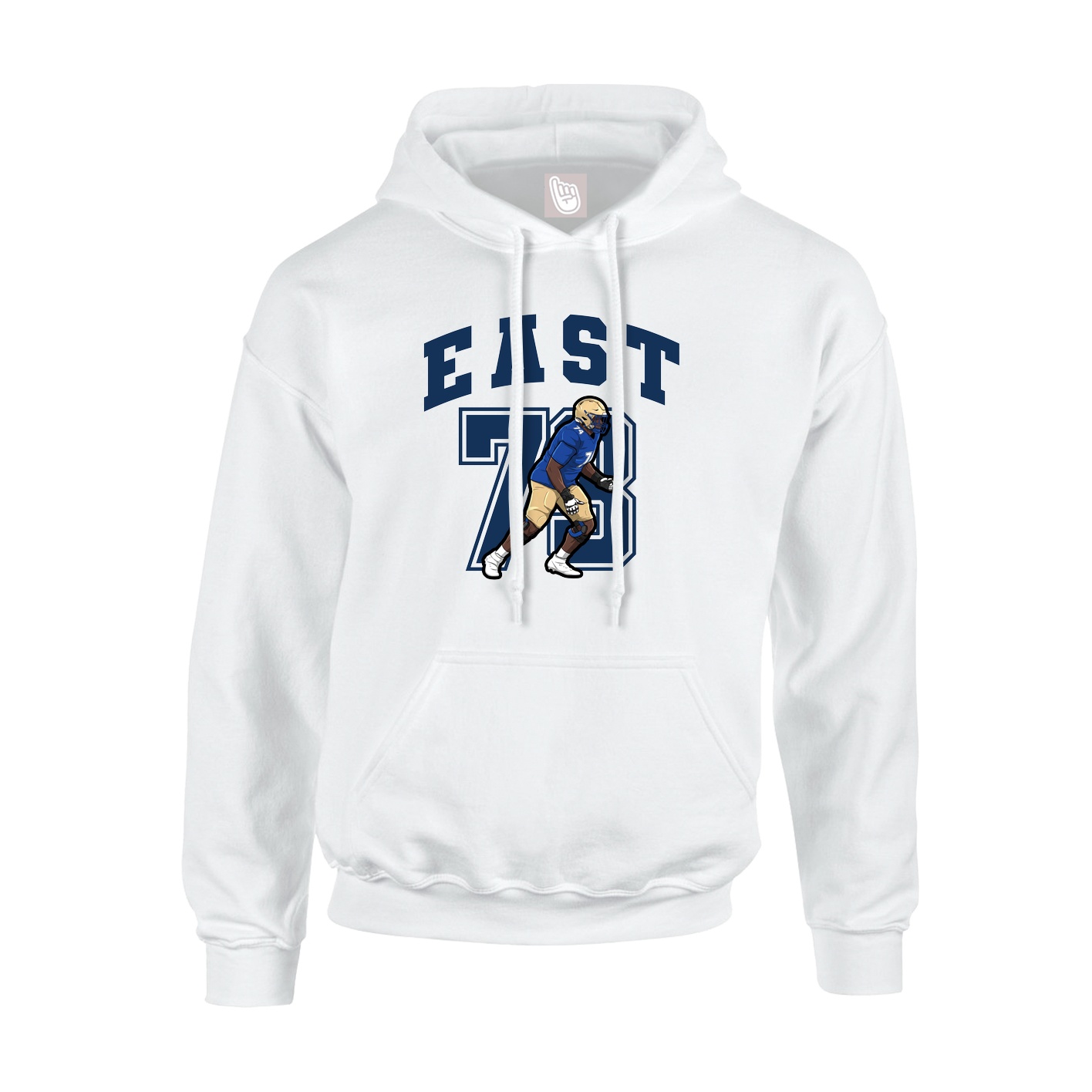Youth Hoodie — Number in White