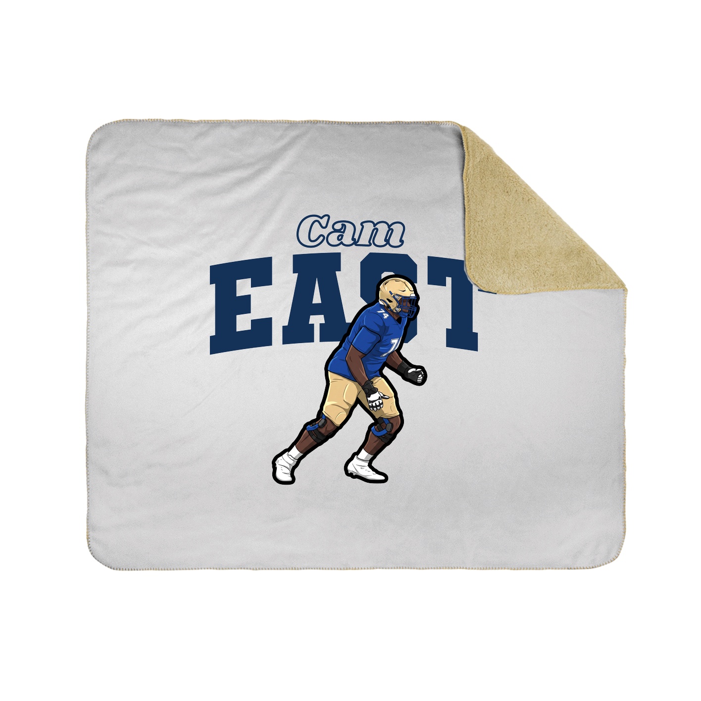 Throw Blanket — Name Arch in White