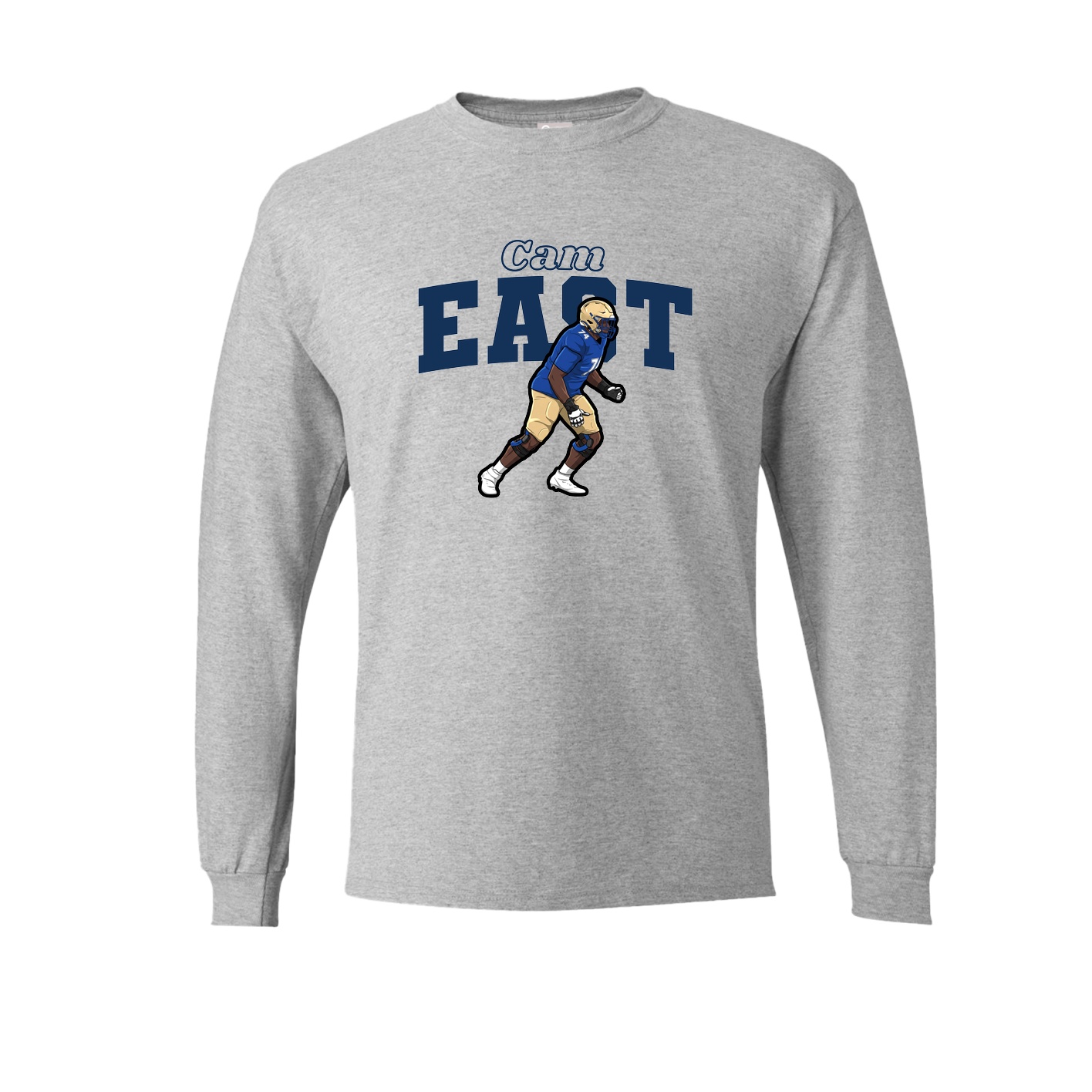 Long Sleeve Tee — Name Arch in Grey