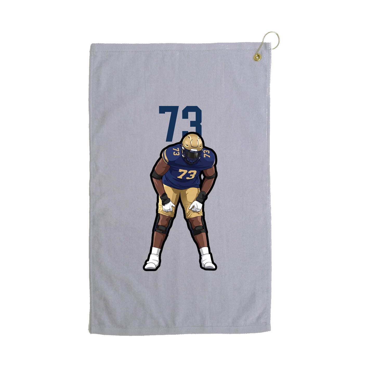 Golf Towel — Number Top in Grey