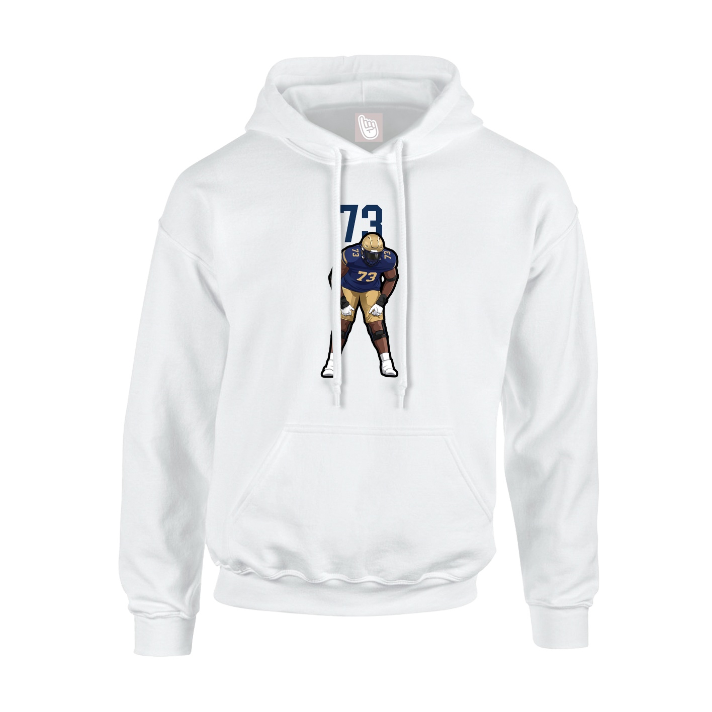 Hoodie — Number Top in White