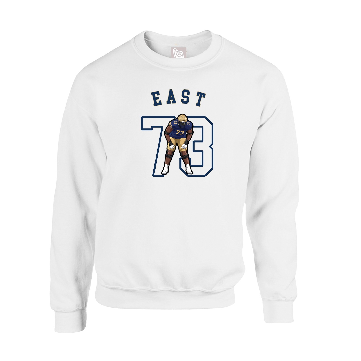Fleece Crew — Shirsey Arch in White