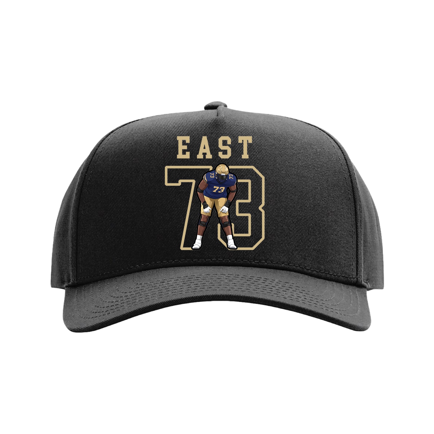 Full Fabric Five-Panel Champ Cap — Shirsey in Black