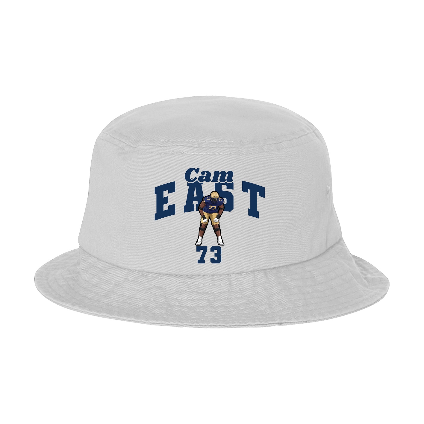 Bucket Cap — Signature Arch in White