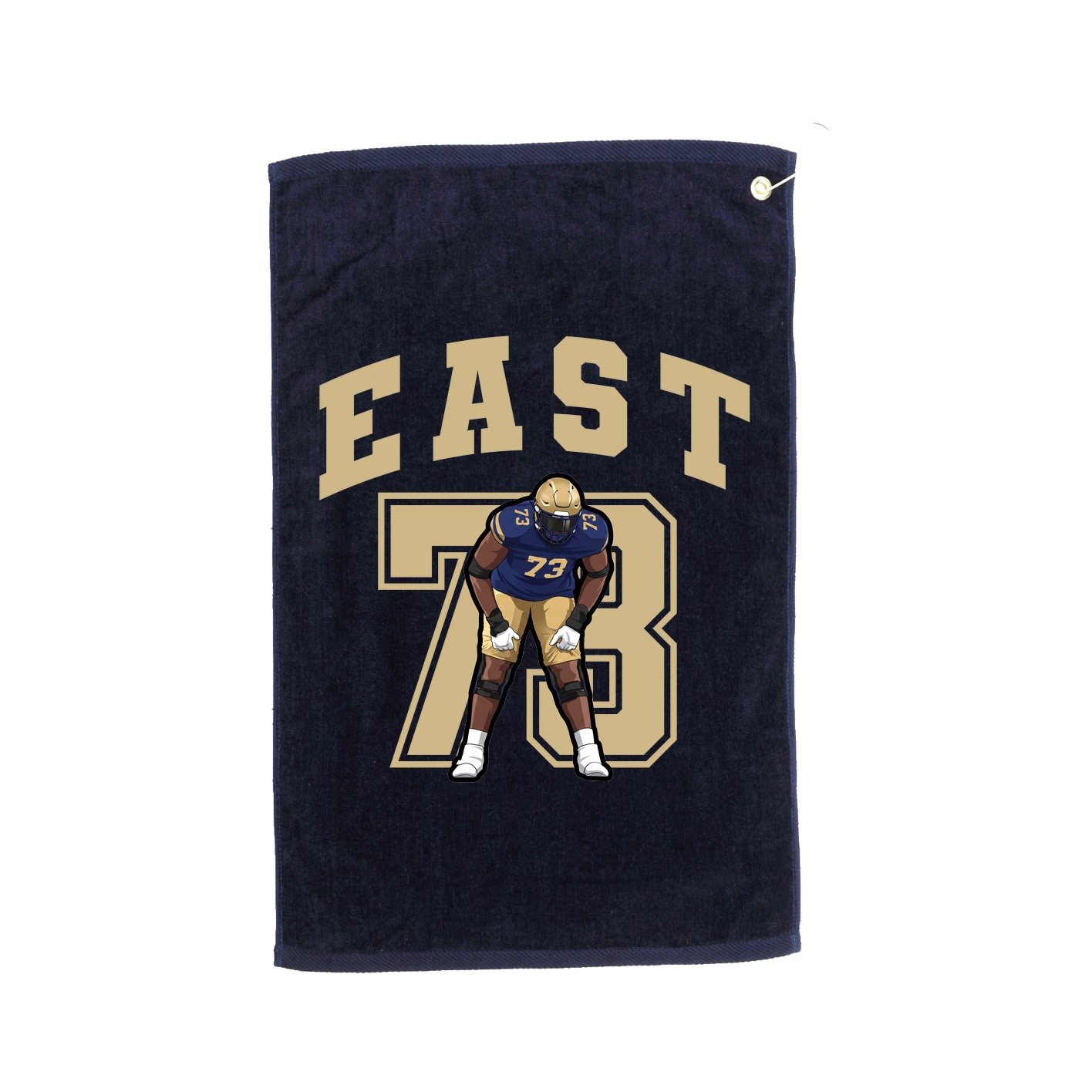Golf Towel — Number in Navy
