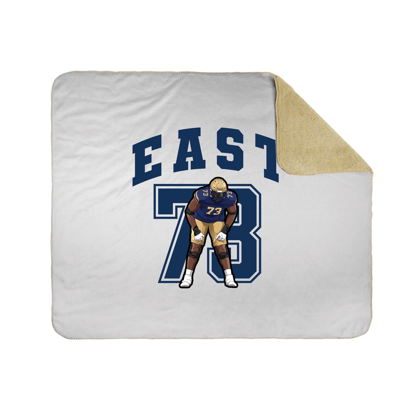 Throw Blanket — Number in White