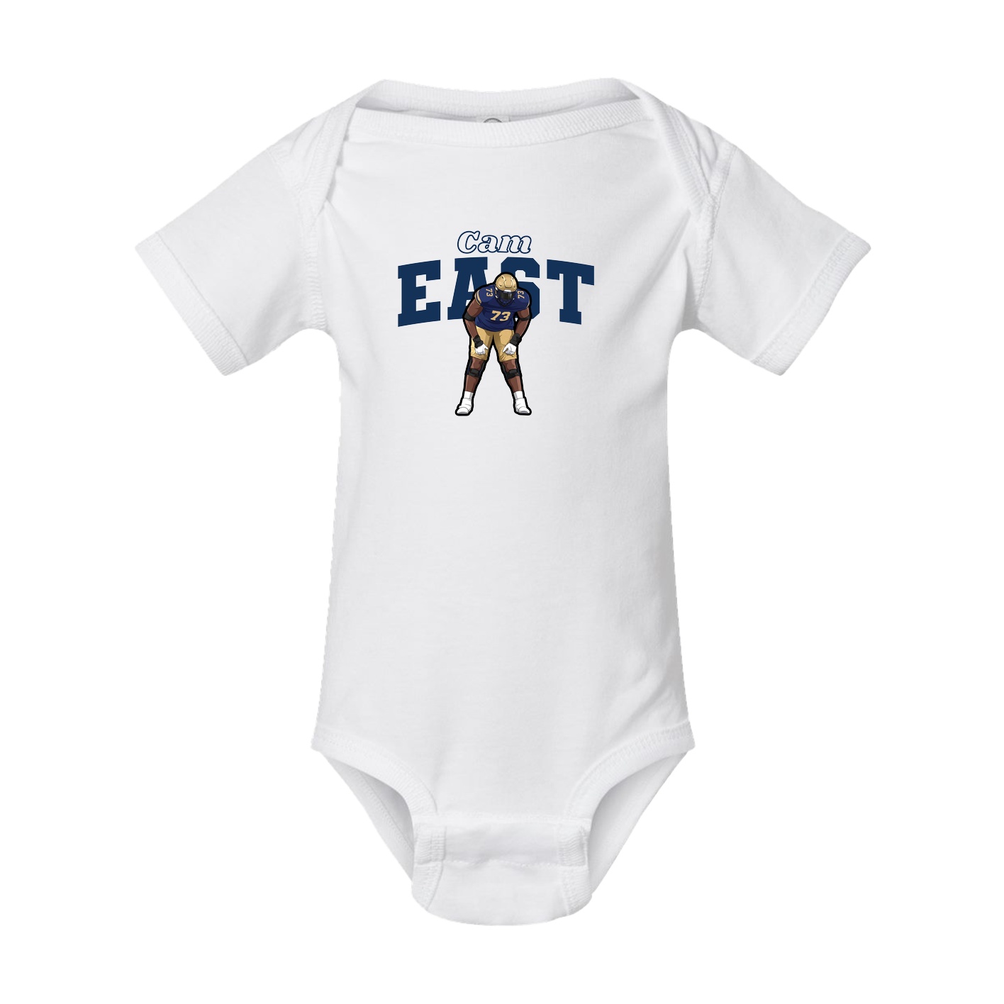 Baby Onesie — Name Arch in White
