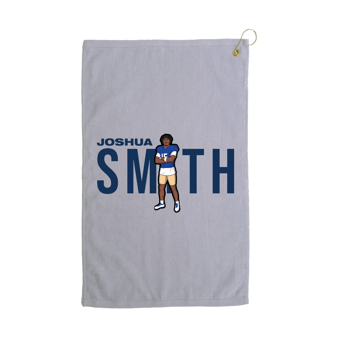 Golf Towel — Player Name in Grey