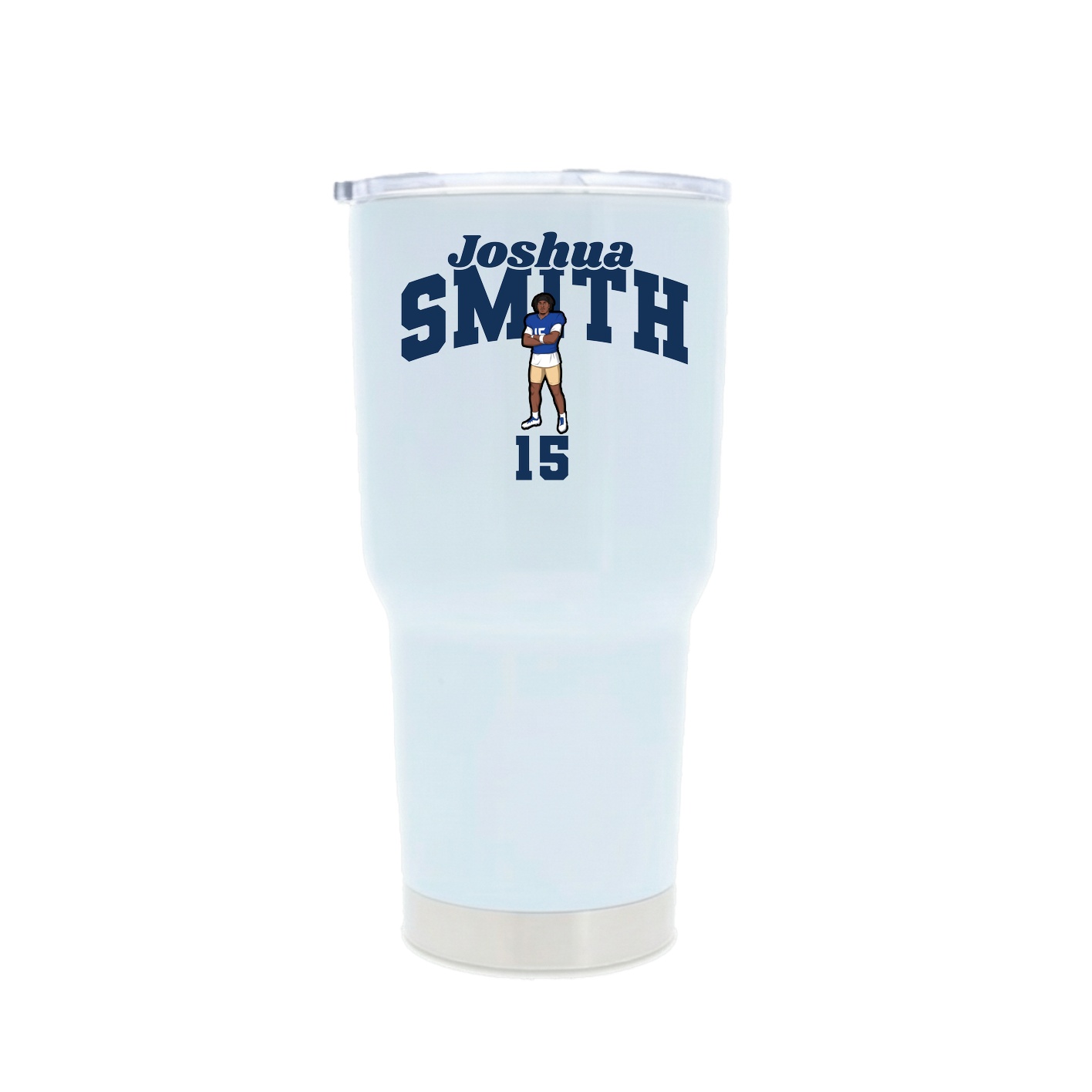 30oz Stainless Steel Tumbler — Signature Arch in White
