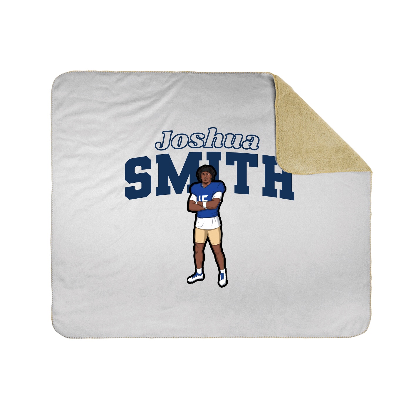 Throw Blanket — Name Arch in White