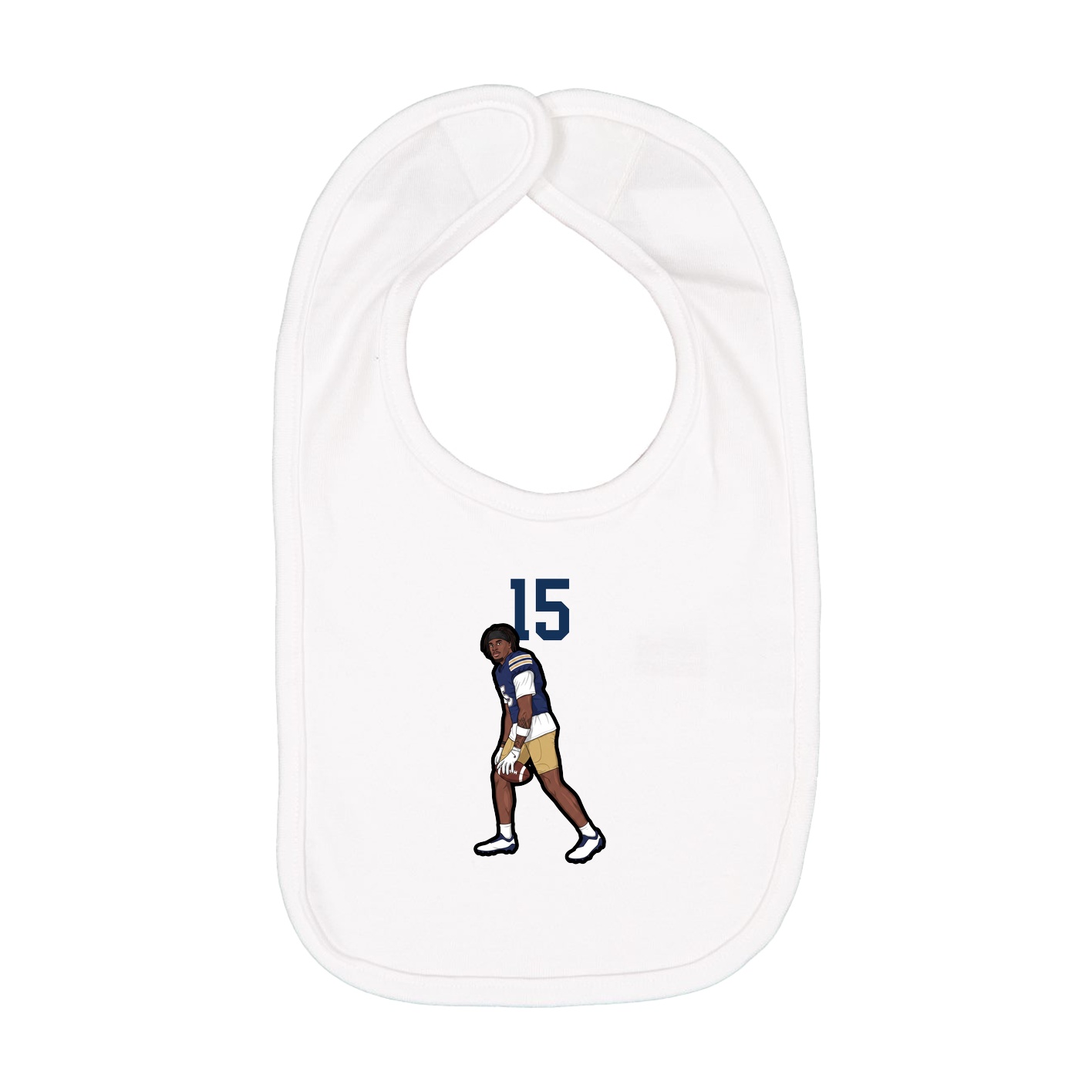 Infant Bib — Number Top in White