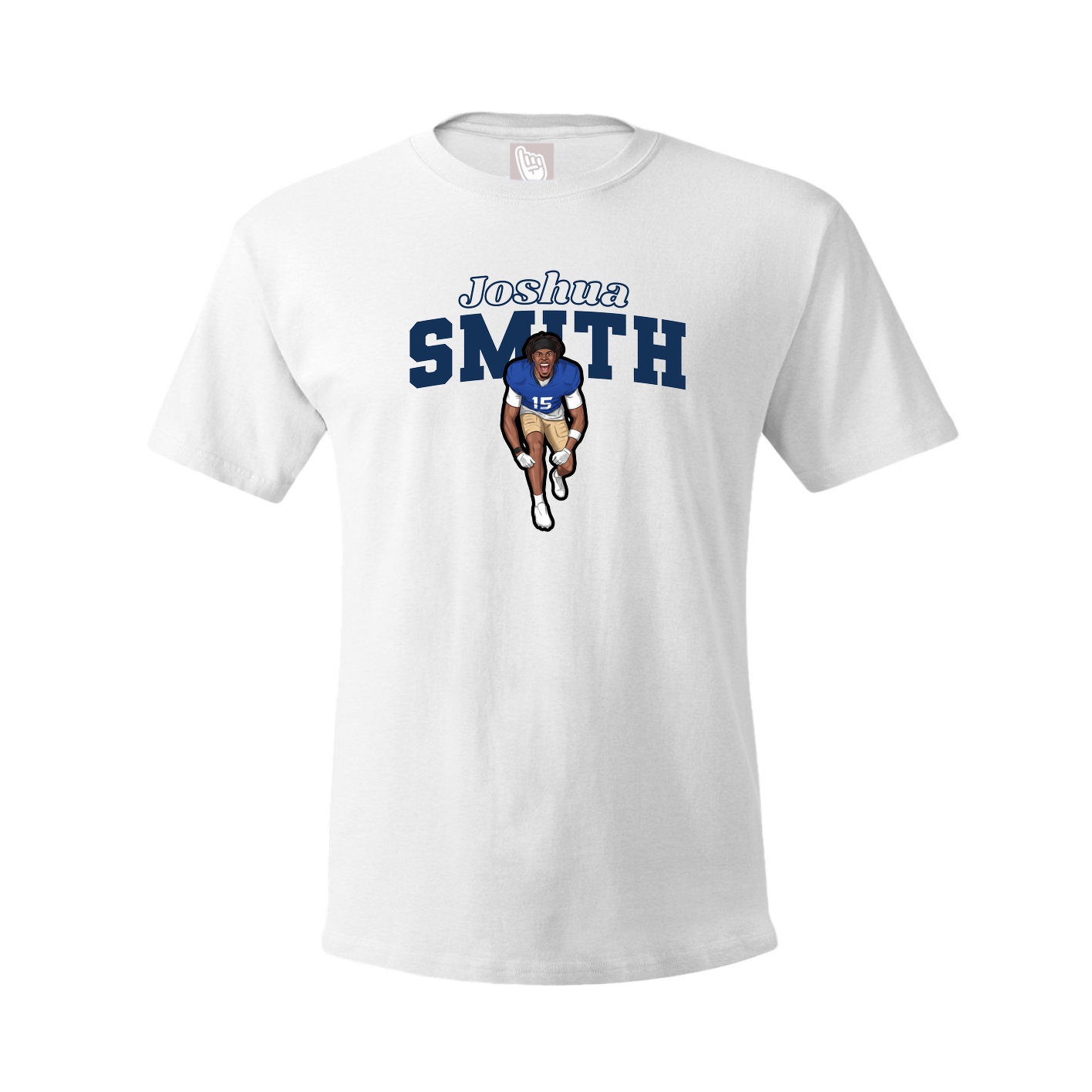 Youth Tee — Name Arch in White