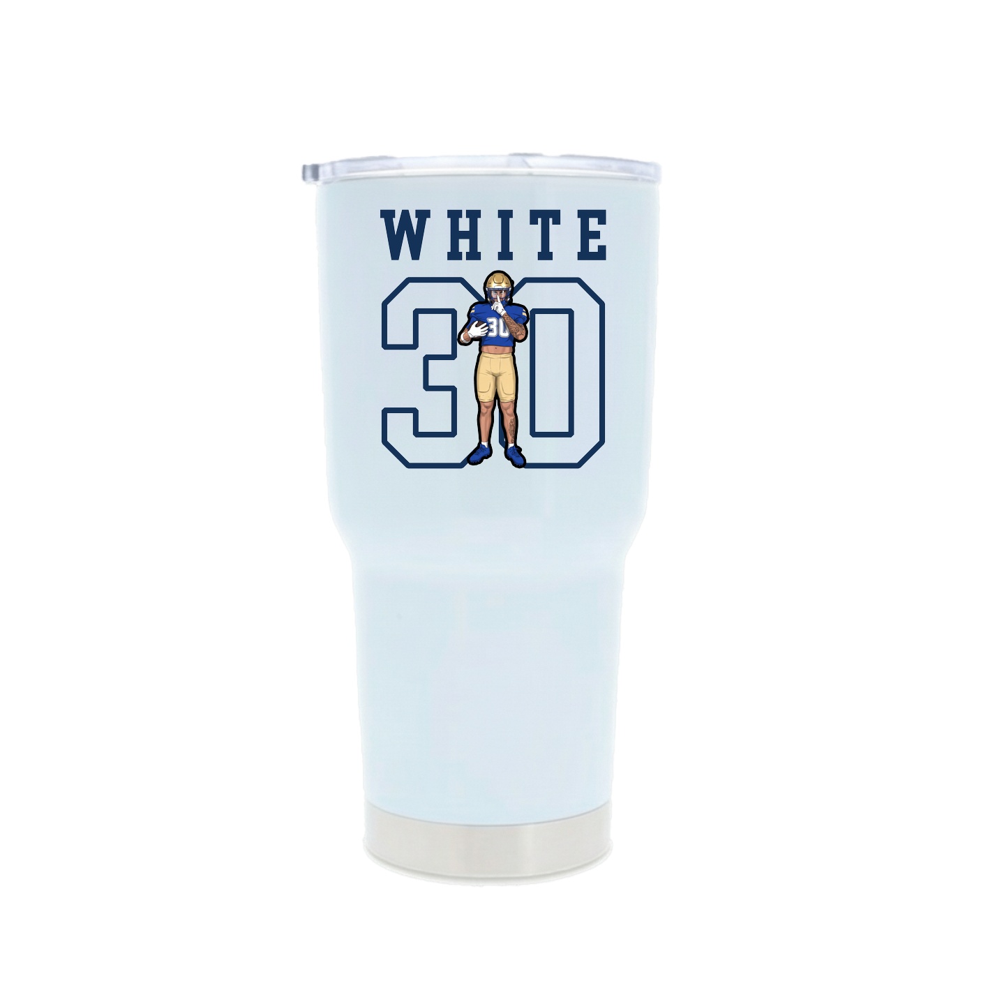 30oz Stainless Steel Tumbler — Shirsey in White