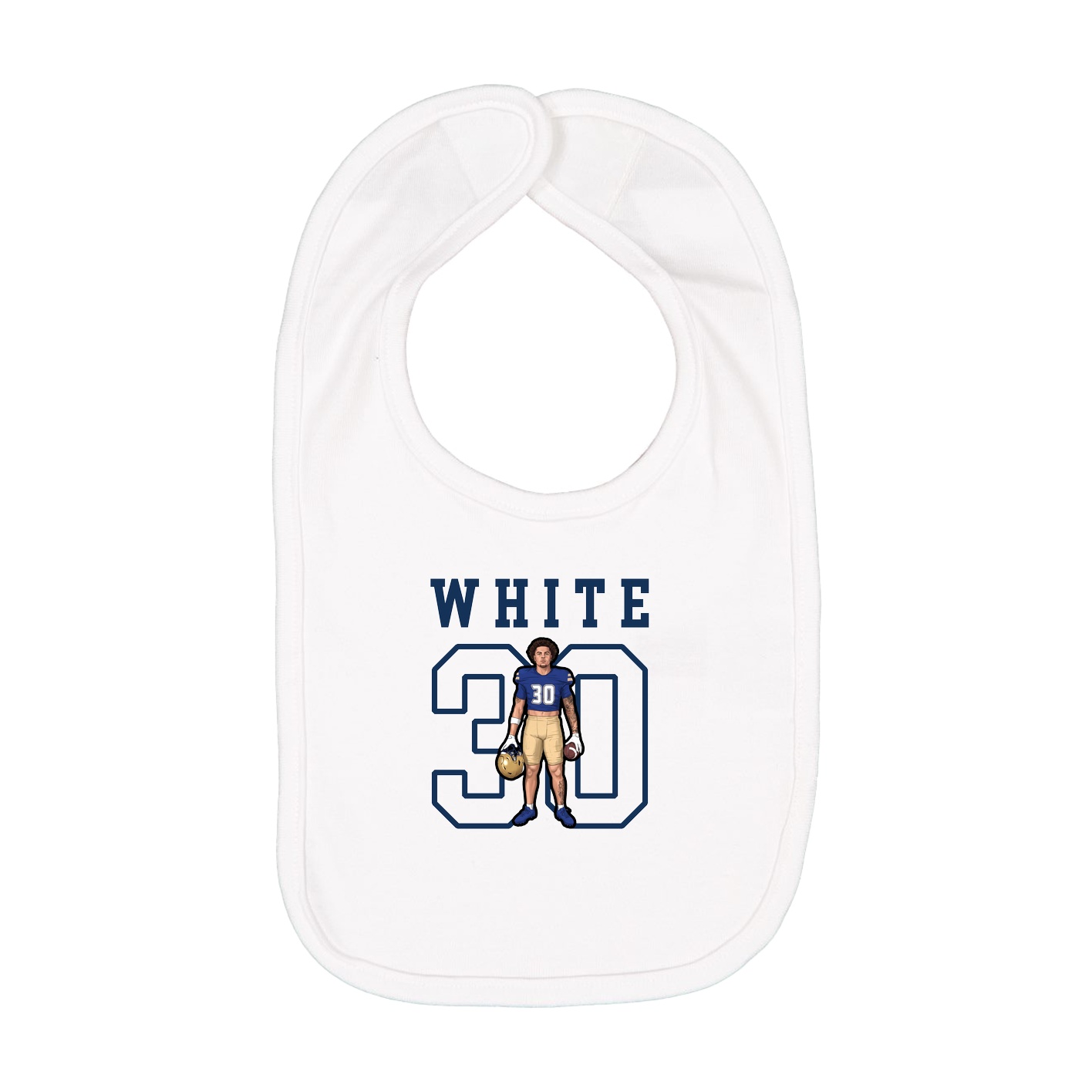 Infant Bib — Shirsey in White