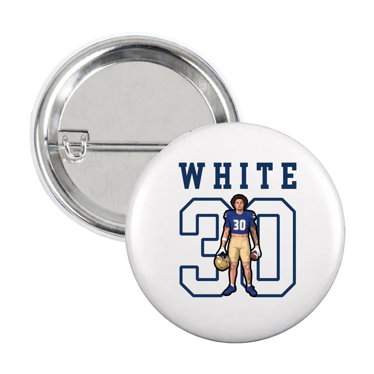 Game Day Button — Shirsey in White