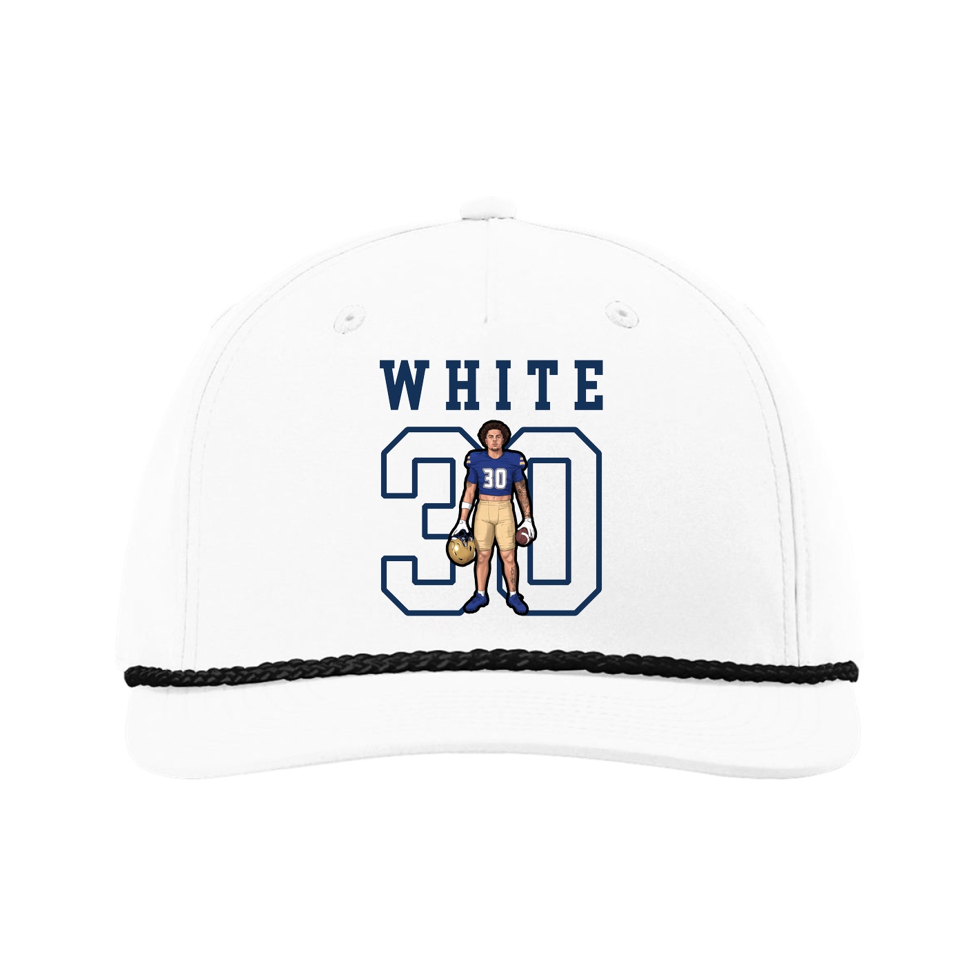 Five-Panel Classic Rope Cap — Shirsey in White