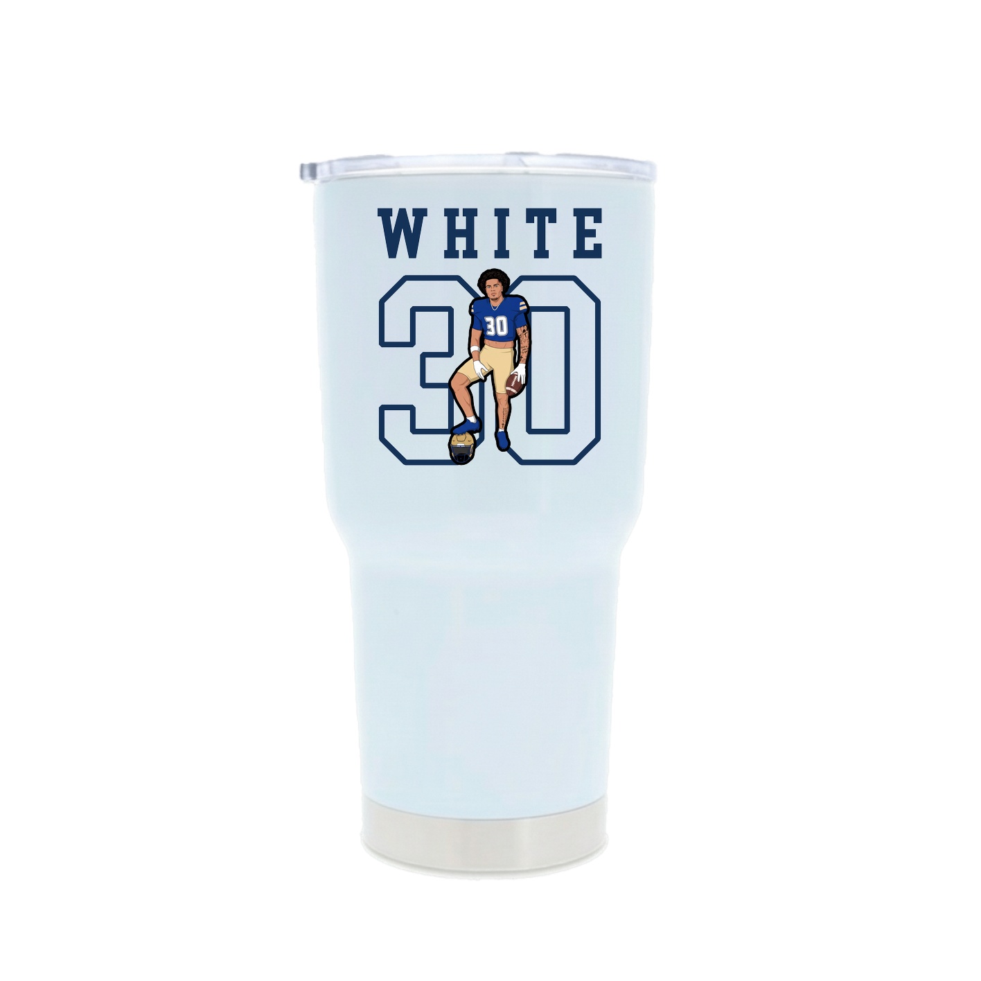 30oz Stainless Steel Tumbler — Shirsey in White