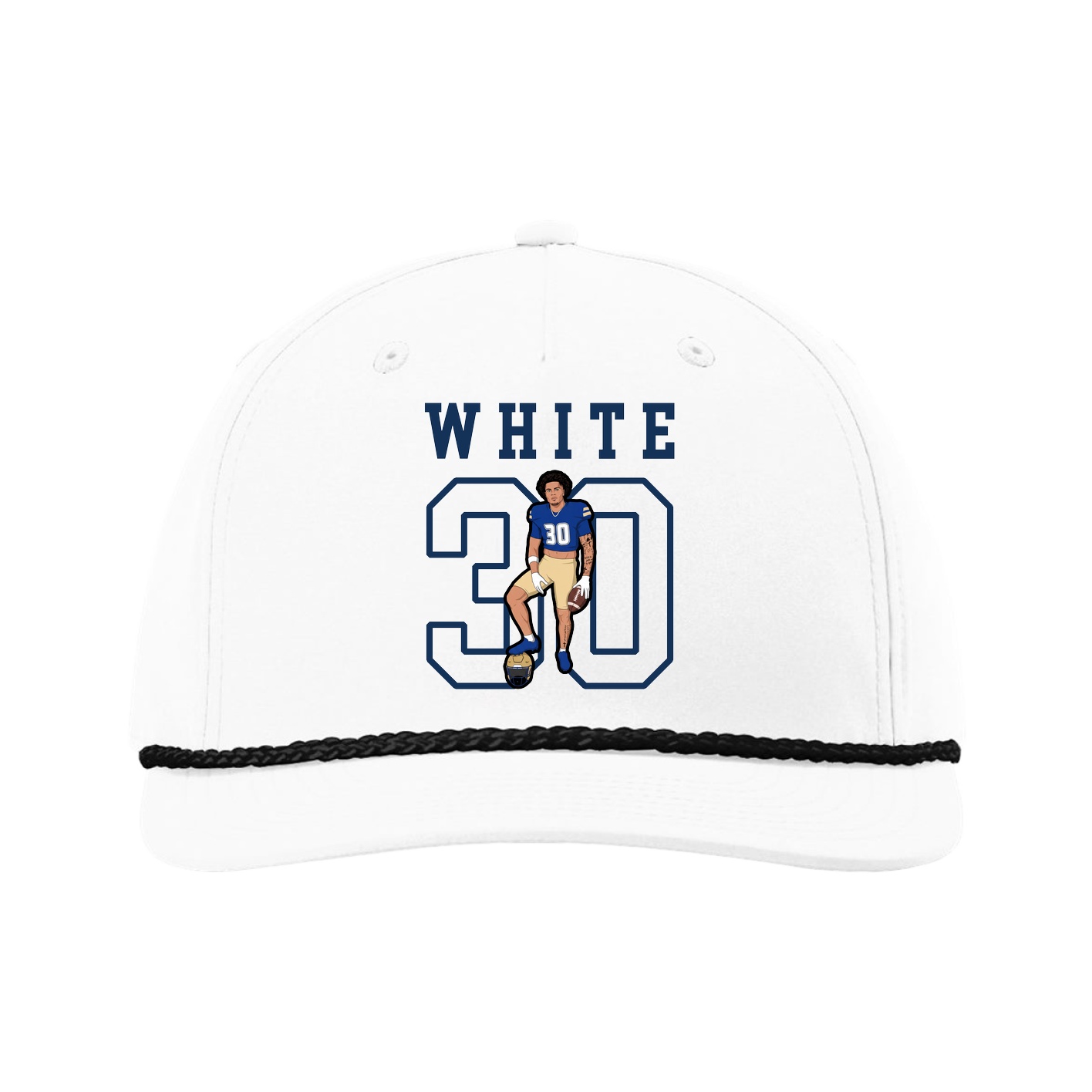 Five-Panel Classic Rope Cap — Shirsey in White