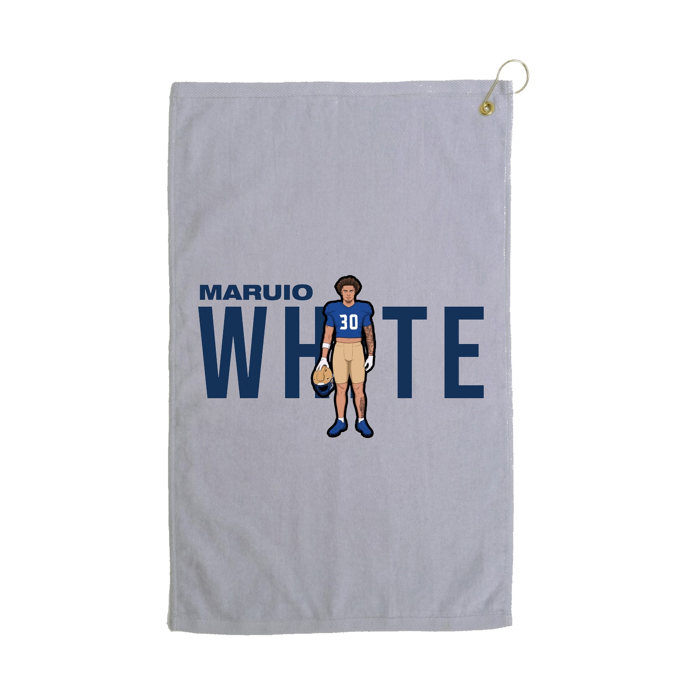 Golf Towel — Player Name in Grey