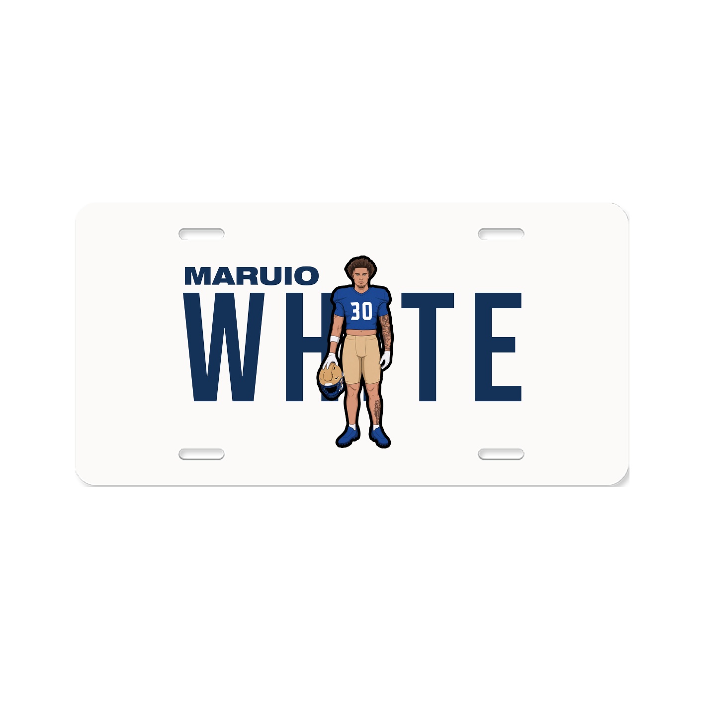 License Plate — Player Name in Classic