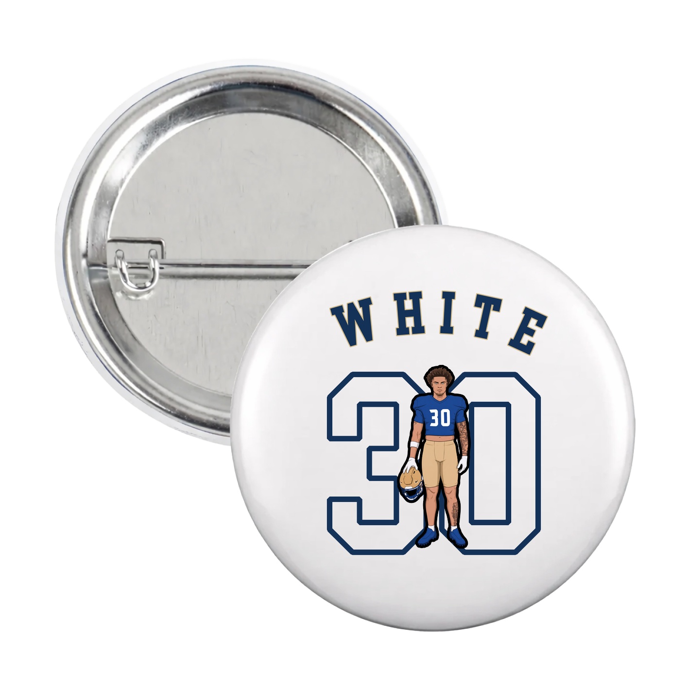 Game Day Button — Shirsey Arch in White