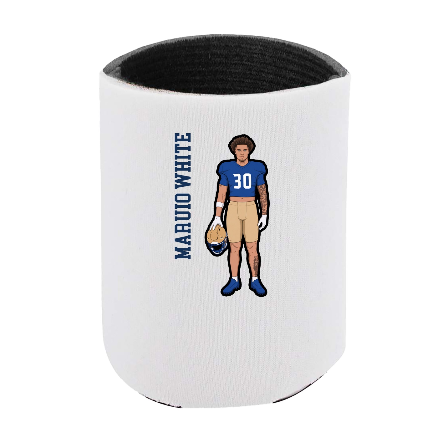 Can Holder — Name Vertical in White