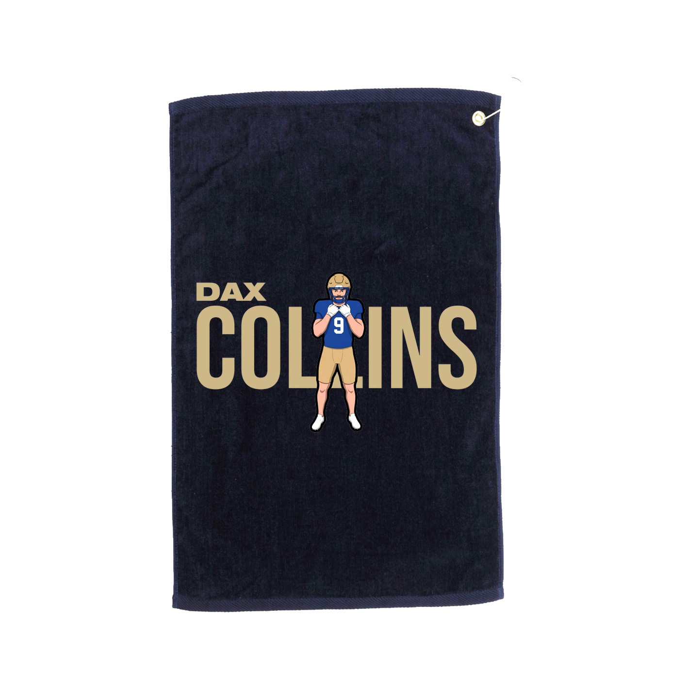 Golf Towel — Player Name in Navy