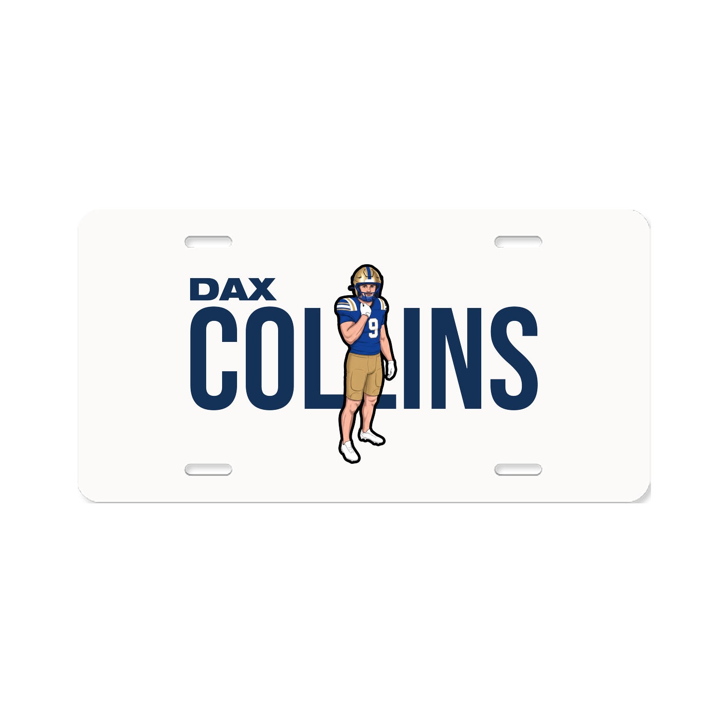 License Plate — Player Name in Classic