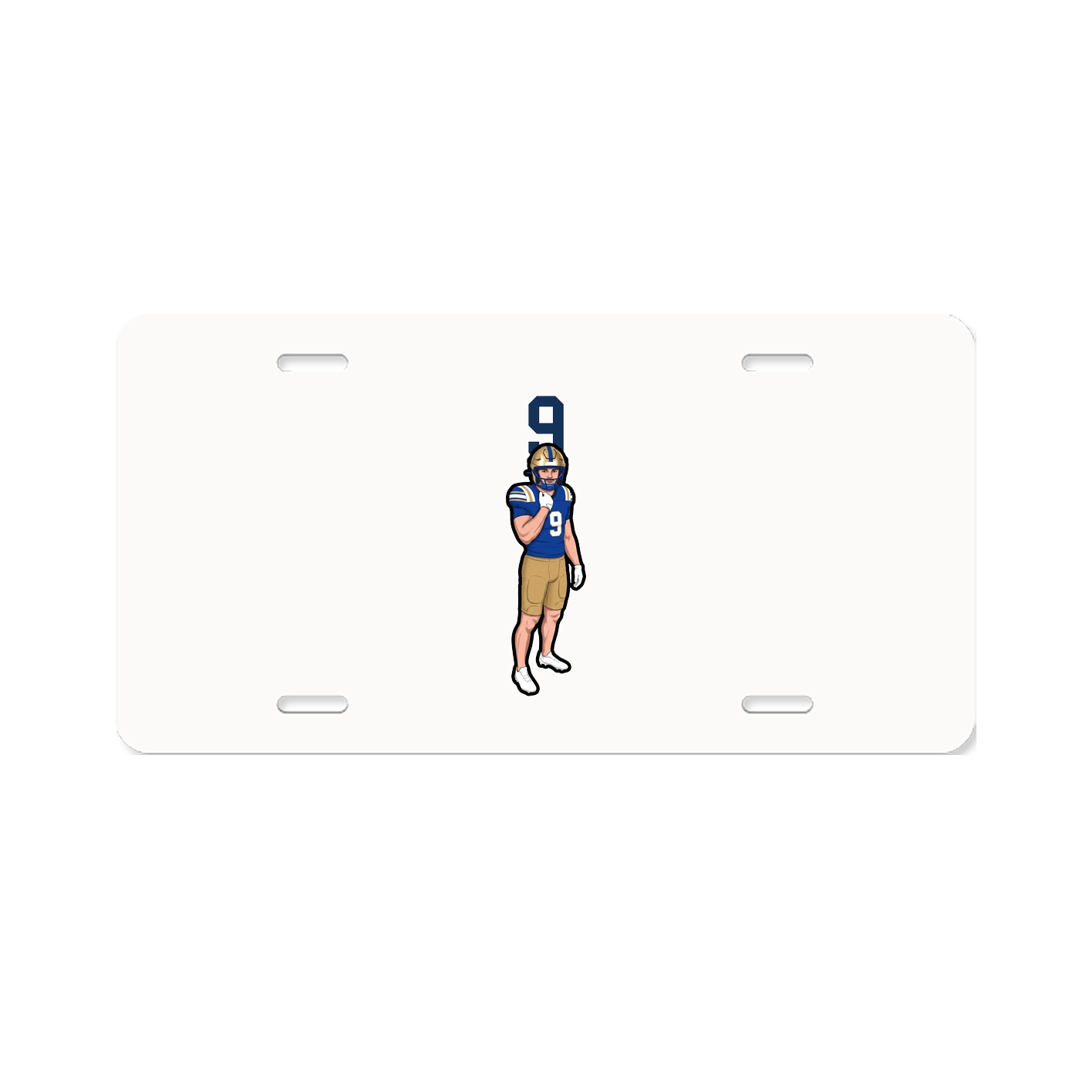 License Plate — Number Top in Classic
