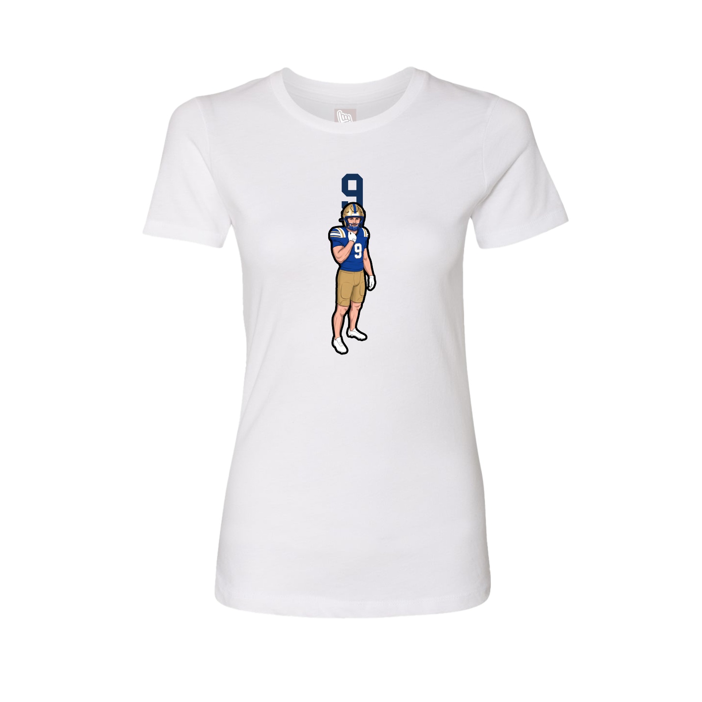 Fitted Women's Tee — Number Top in White