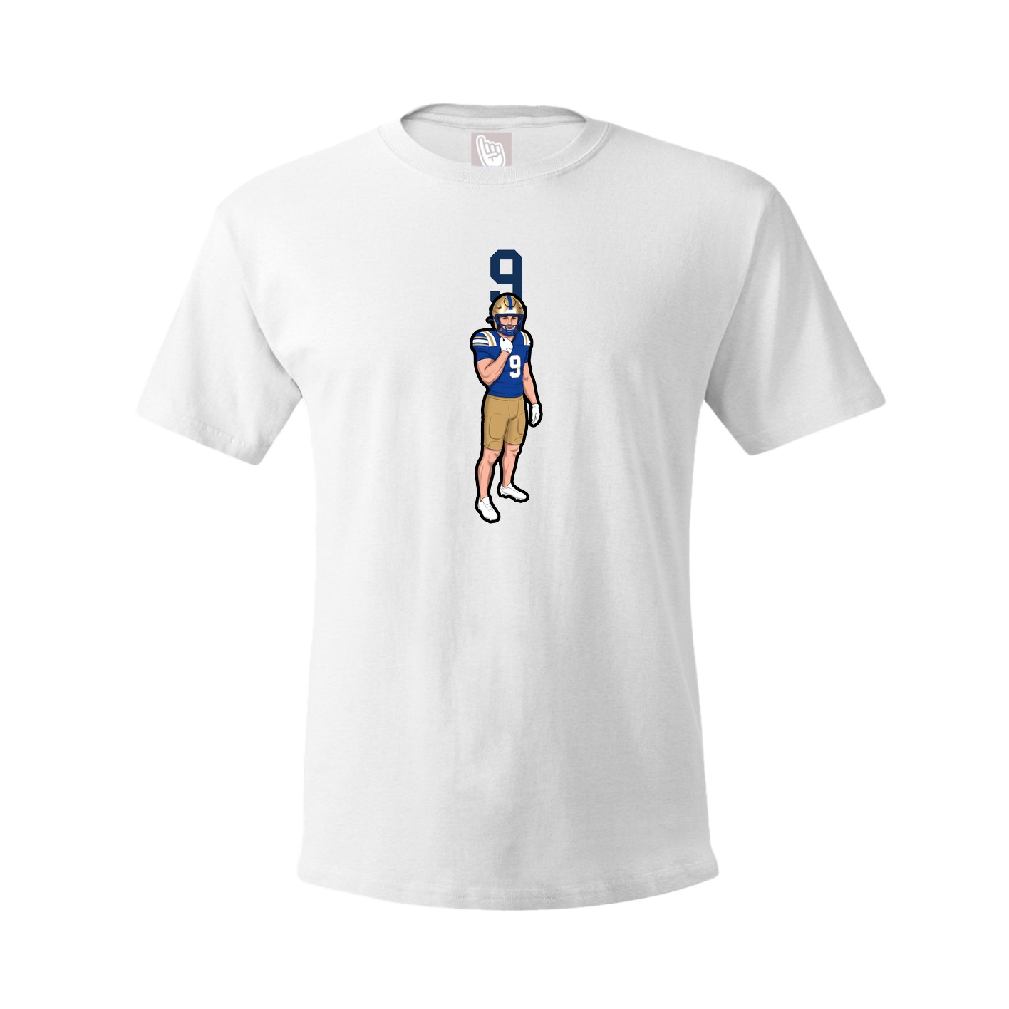 Youth Tee — Number Top in White