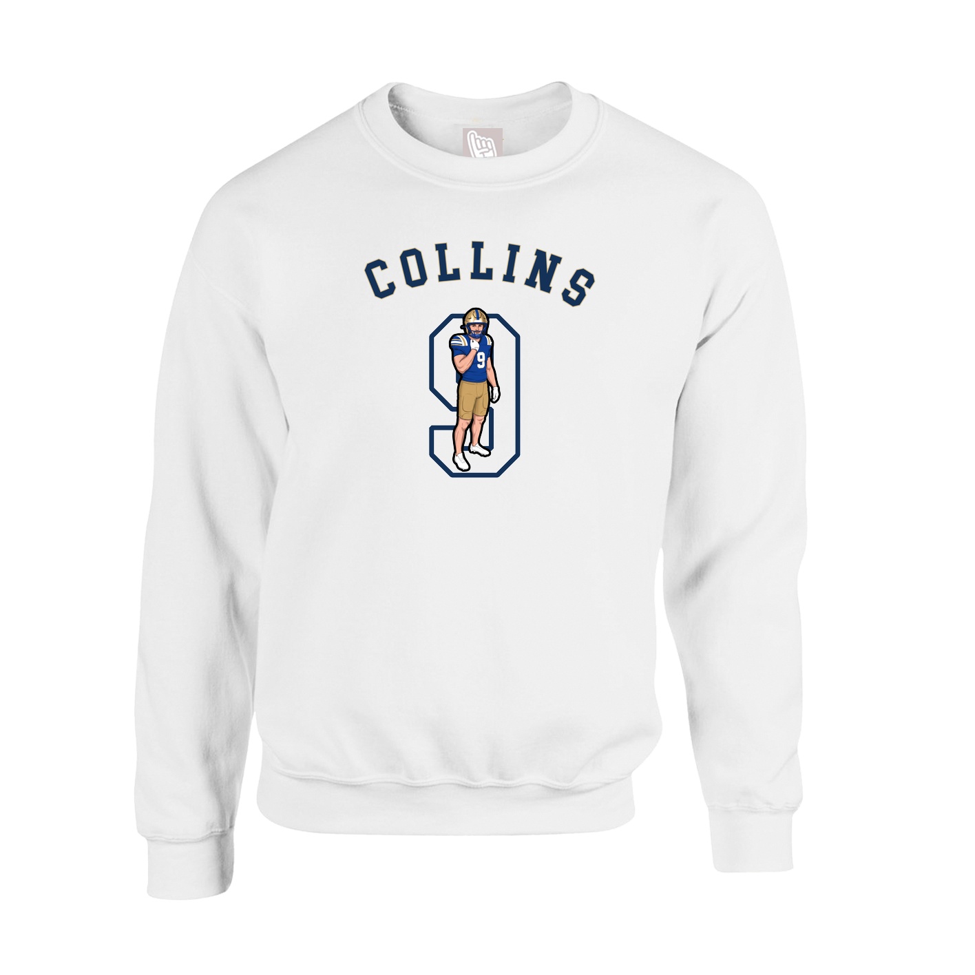 Fleece Crew — Shirsey Arch in White