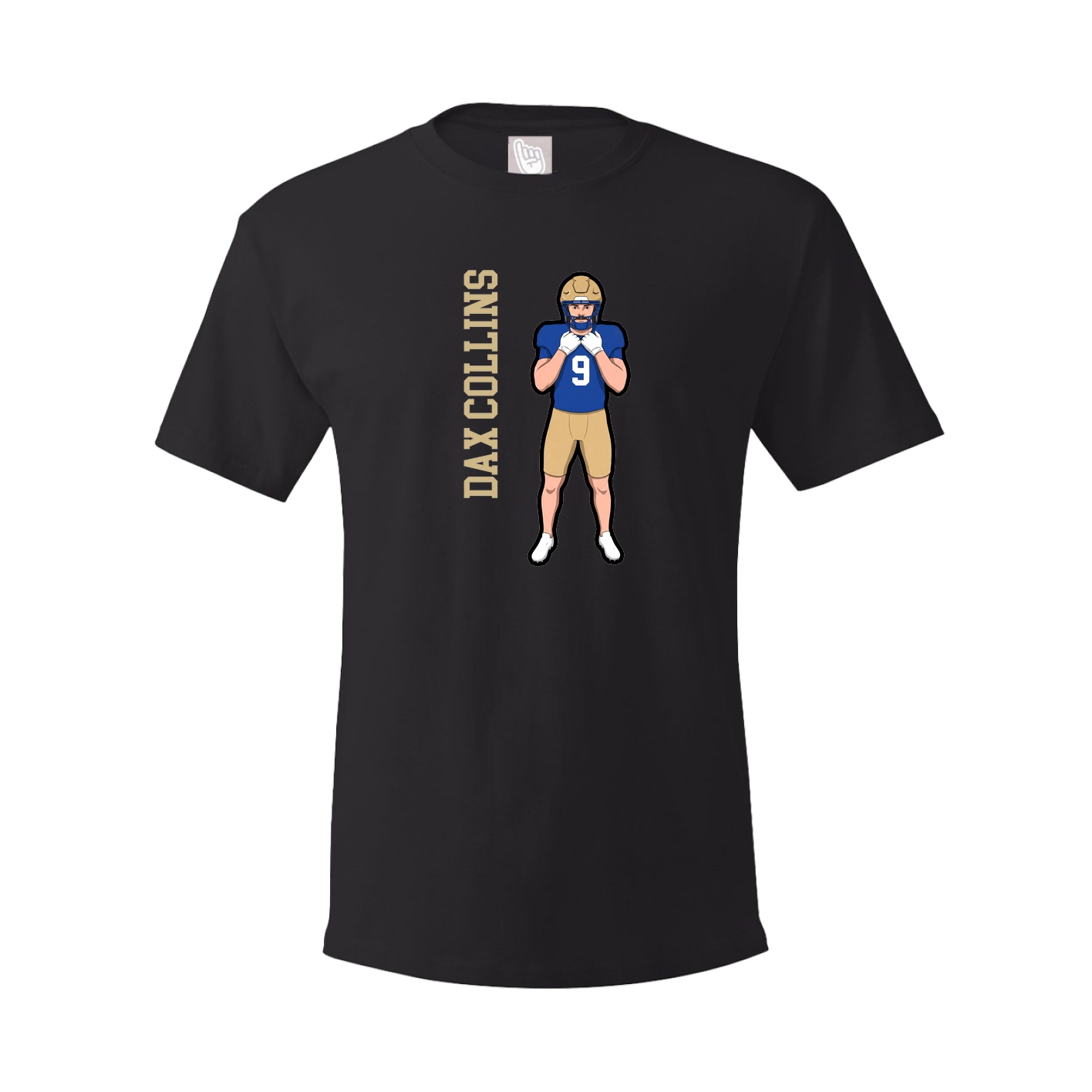 Youth Tee — Name Vertical in Black