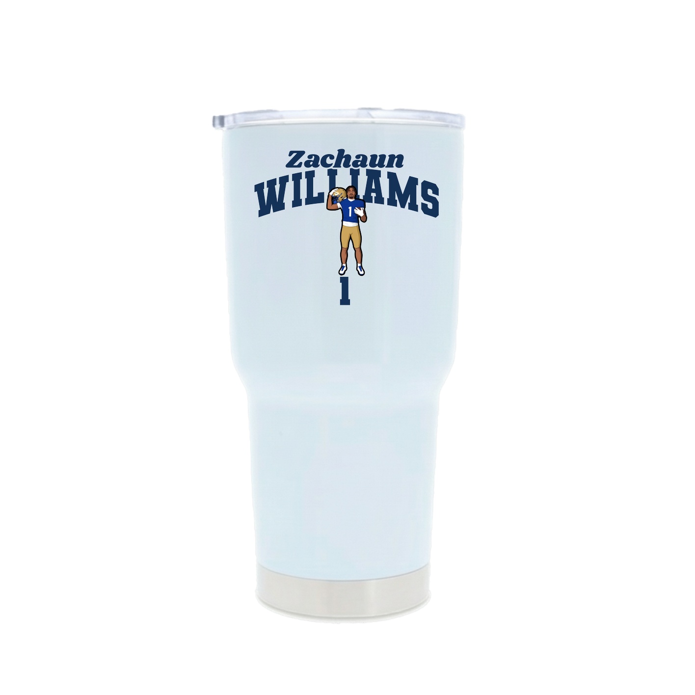 30oz Stainless Steel Tumbler — Signature Arch in White