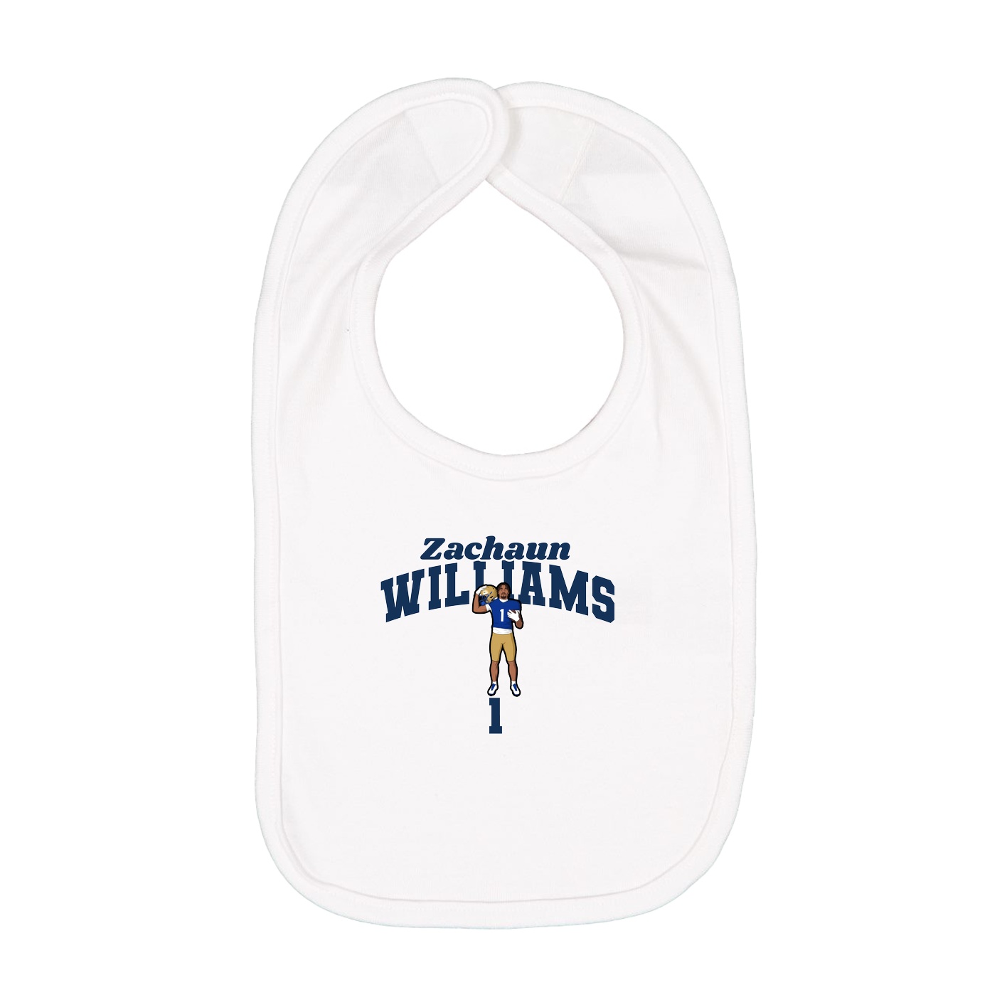 Infant Bib — Signature Arch in White