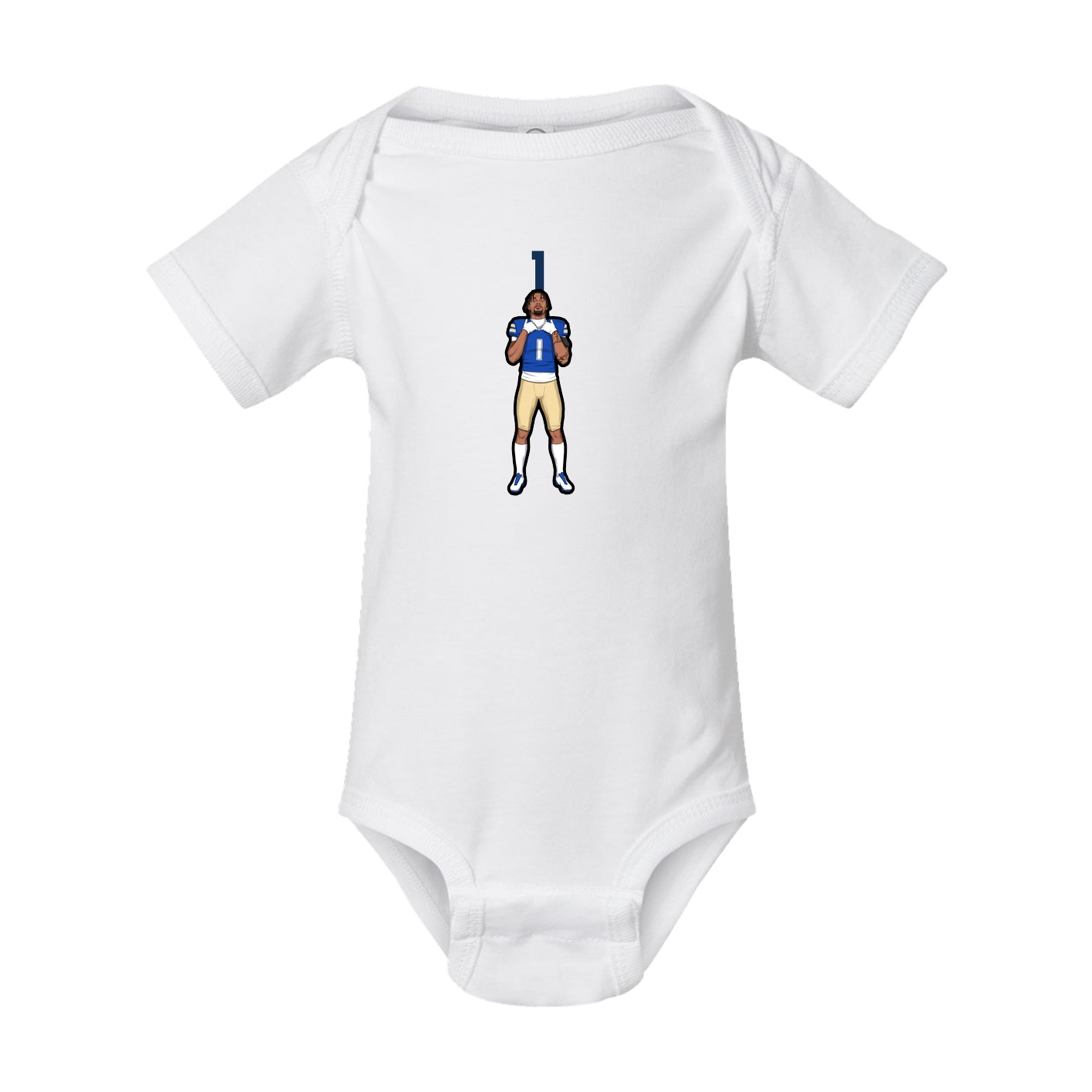 Baby Onesie — Number Top in White