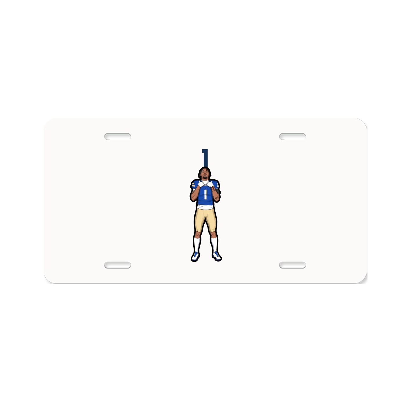 License Plate — Number Top in Classic