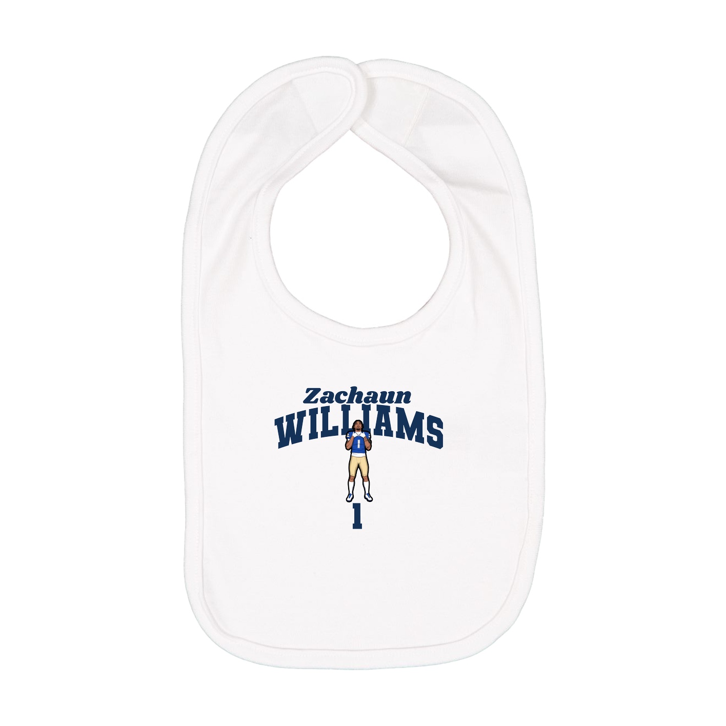 Infant Bib — Signature Arch in White