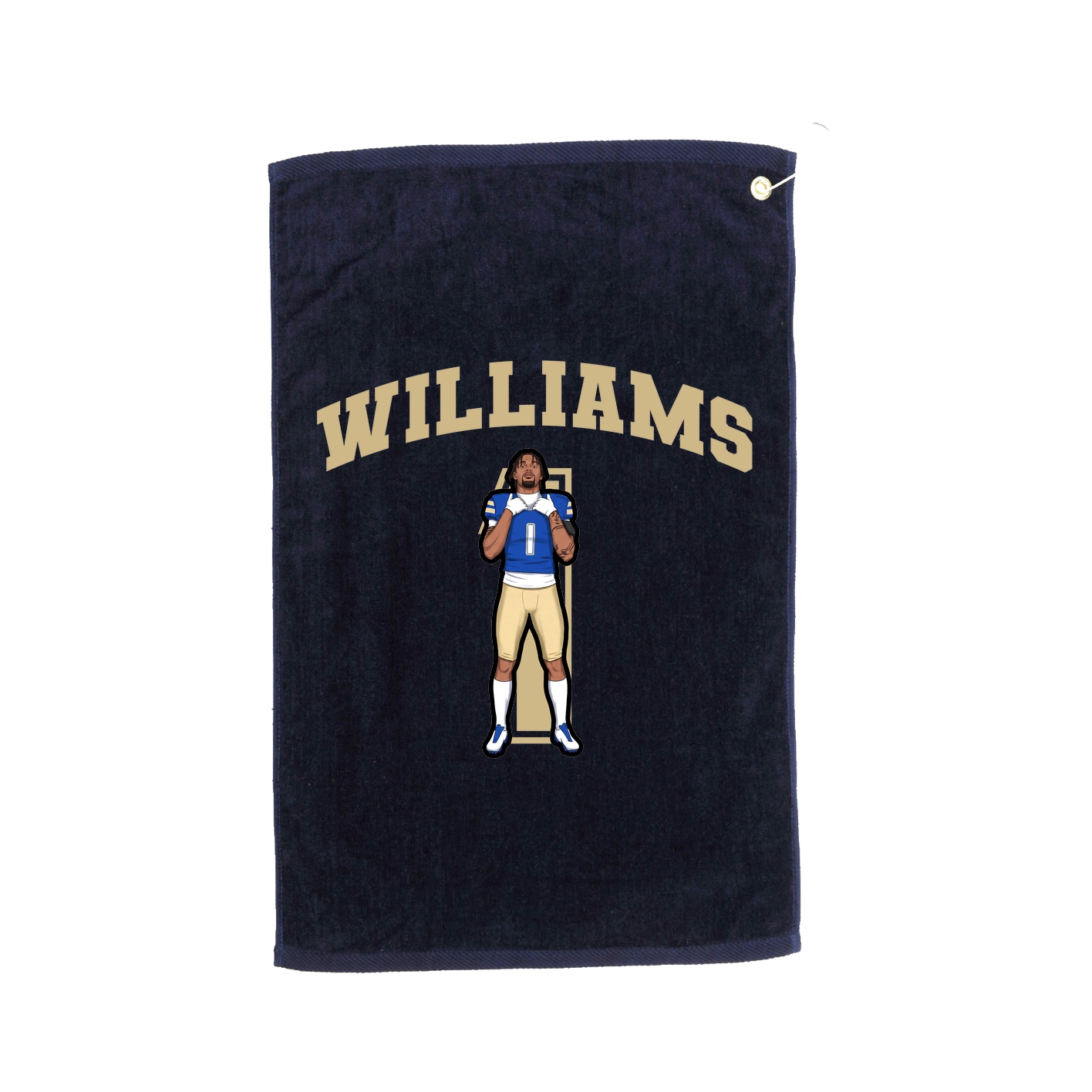 Golf Towel — Number in Navy