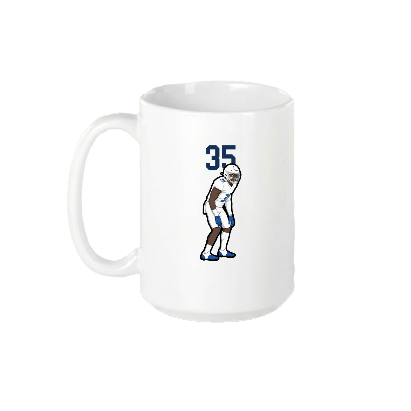 15oz Coffee Mug — Number Top in White