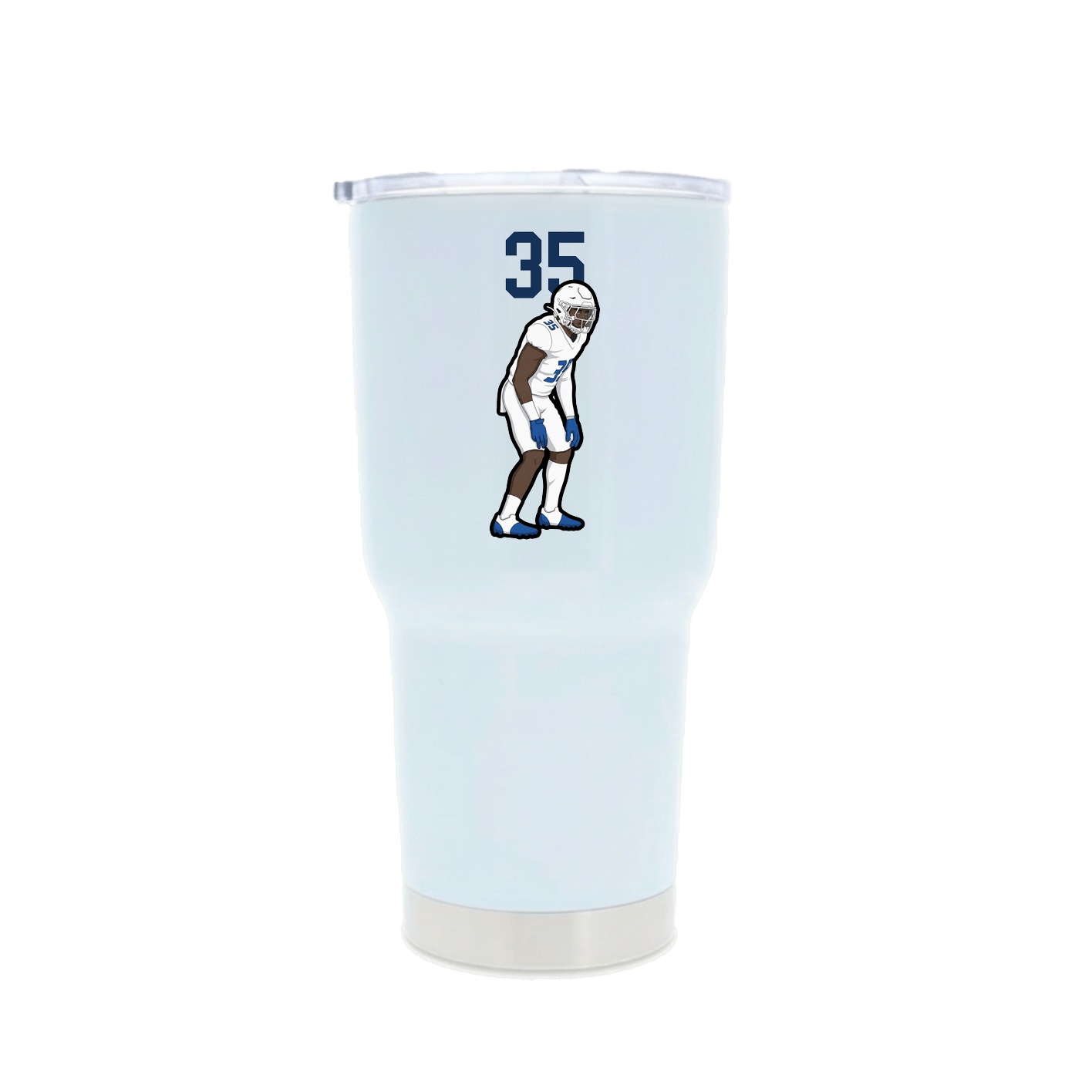 30oz Stainless Steel Tumbler — Number Top in White