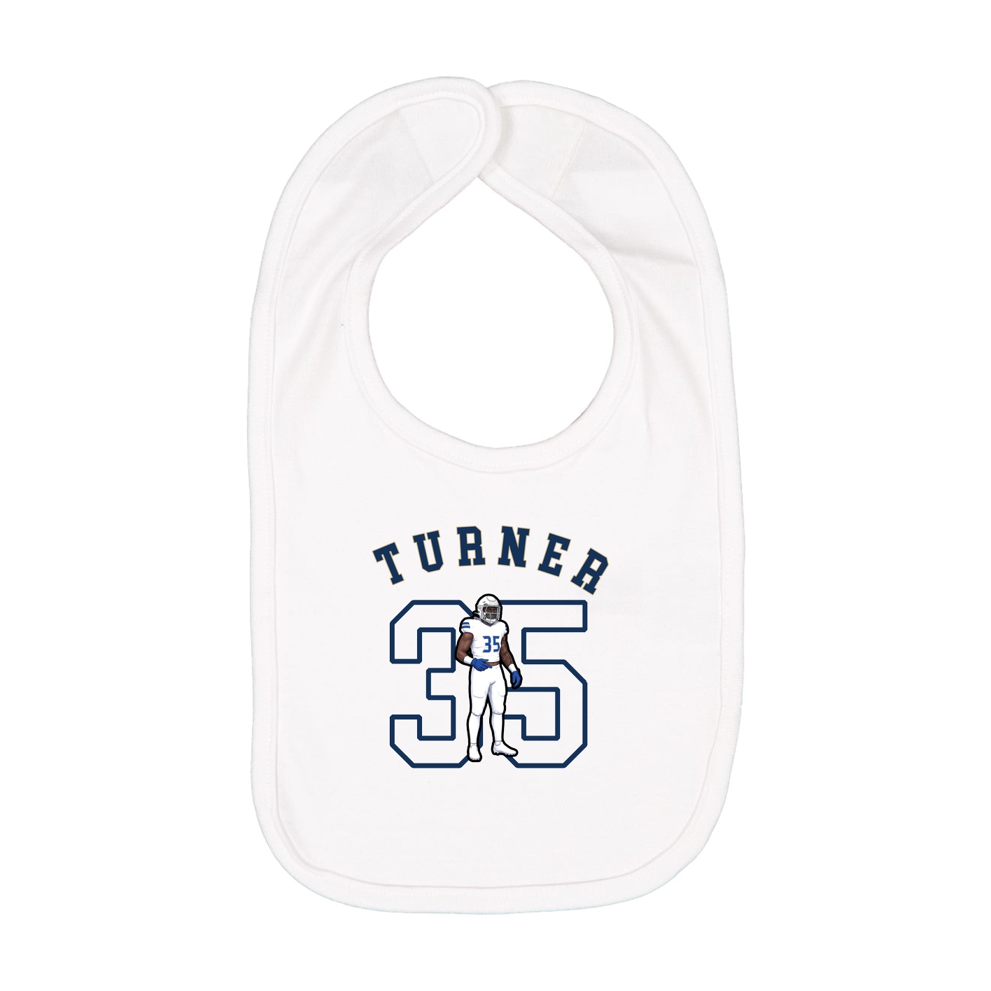 Infant Bib — Shirsey Arch in White