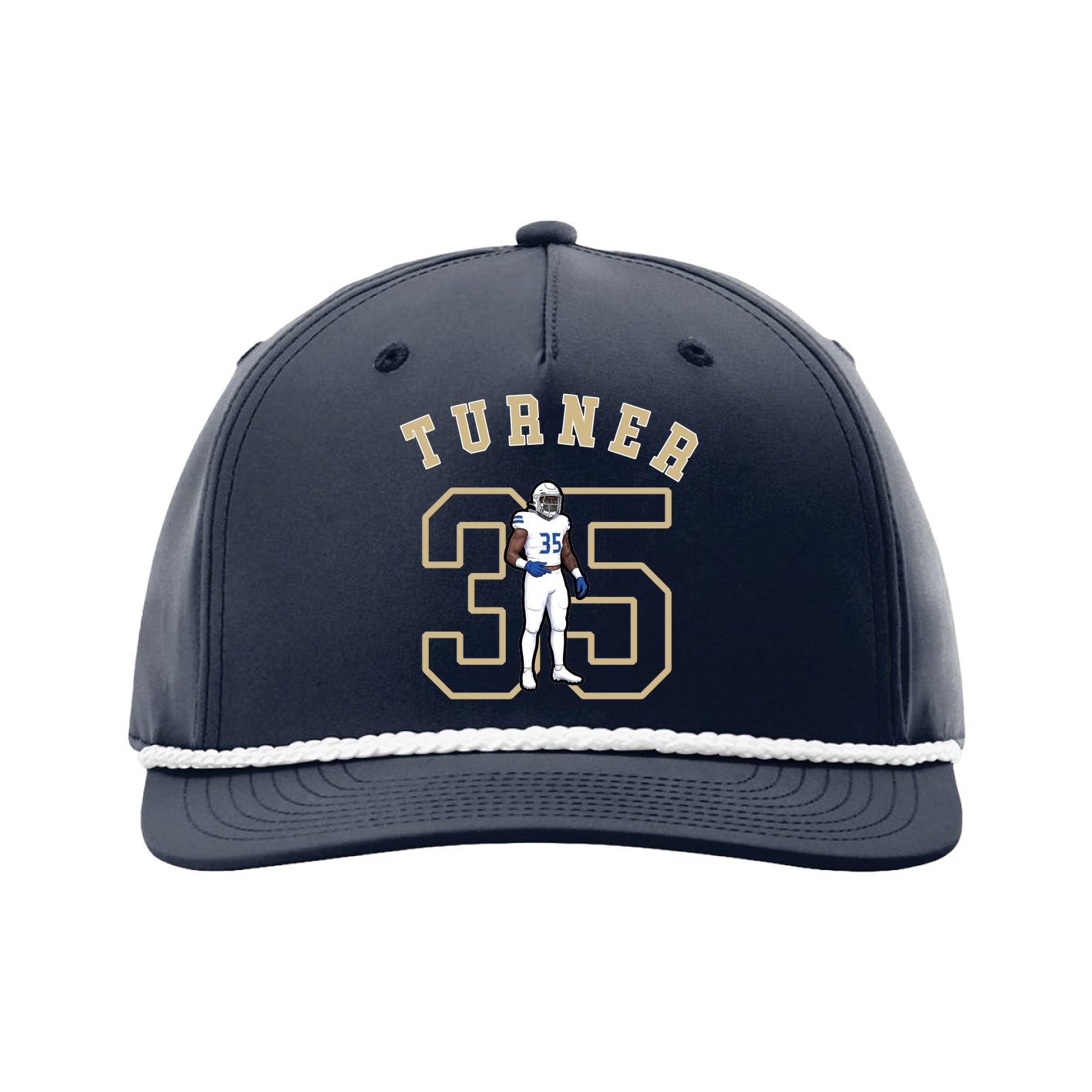 Five-Panel Classic Rope Cap — Shirsey Arch in Navy