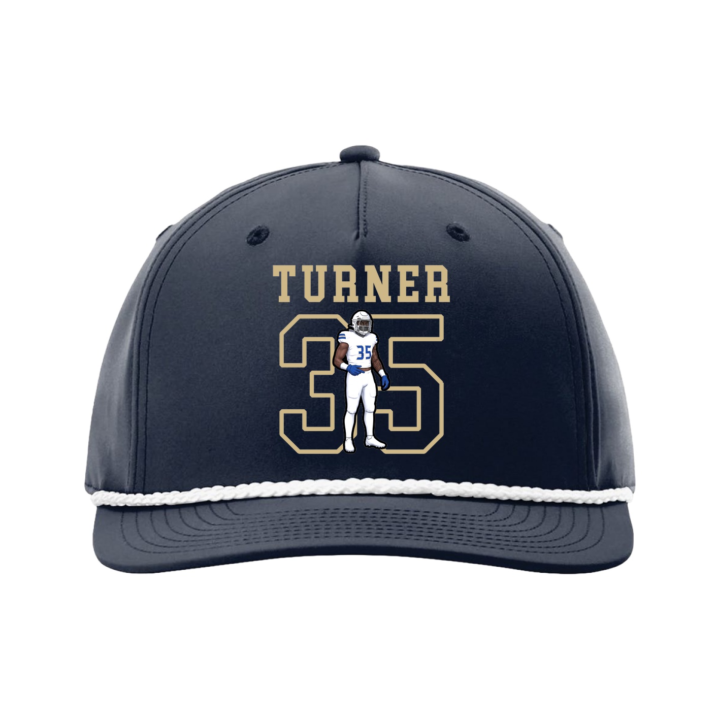 Five-Panel Classic Rope Cap — Shirsey in Navy